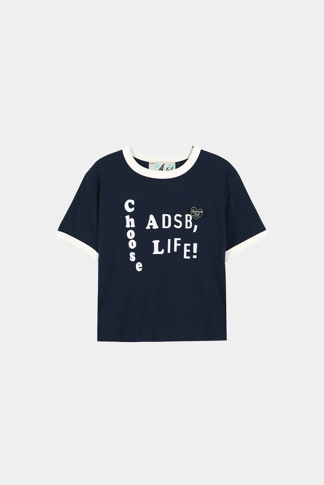Andersson Bell - (essential) Adsb Flocking Baby Ringer T-Shirt (Navy) product image 6 | TRAB K-Fashion Australia