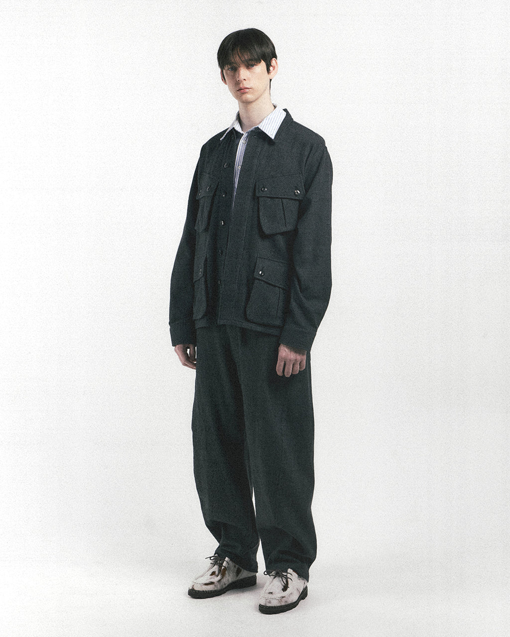 Eastlogue - Jungle Fatigue Jacket (Black & Grey Check) product image 4 | TRAB K-Fashion Australia