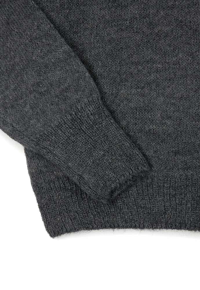 Tonywack - Italian Fabric Brushed Mohair Polo Knit (Charcoal) product image 9 | TRAB K-Fashion Australia