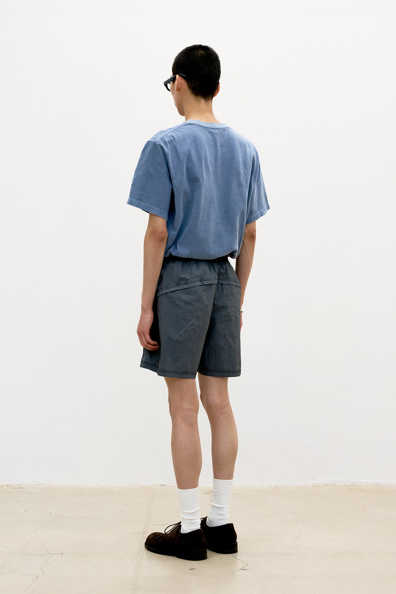 Coor - Garment Dyed Nylon Short Pants (Washed Charcoal) product image 4 | TRAB K-Fashion Australia