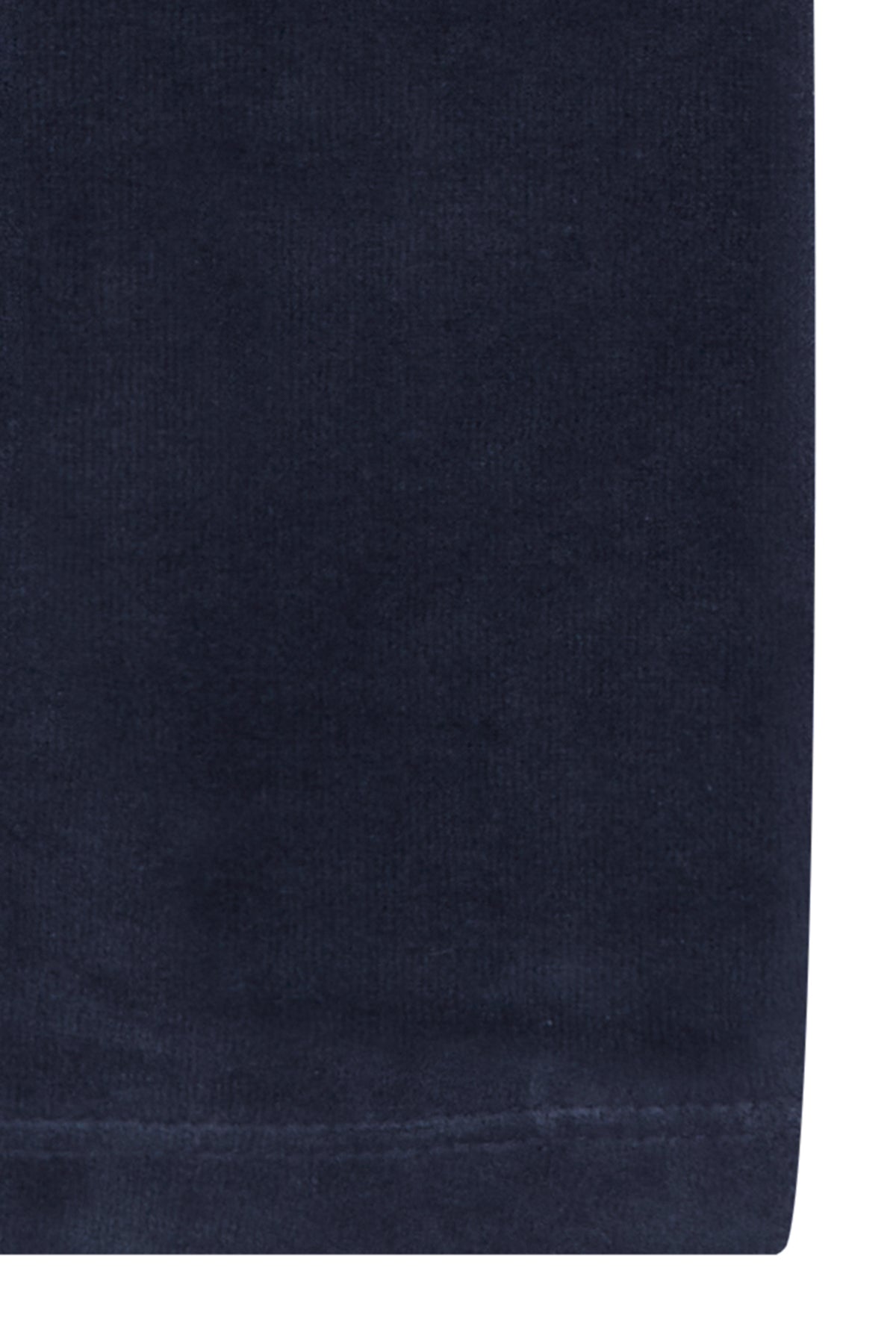 Matin Kim - Logo Emboss Velvet Crop Top (Smoke Blue) product image 4 | TRAB K-Fashion Australia