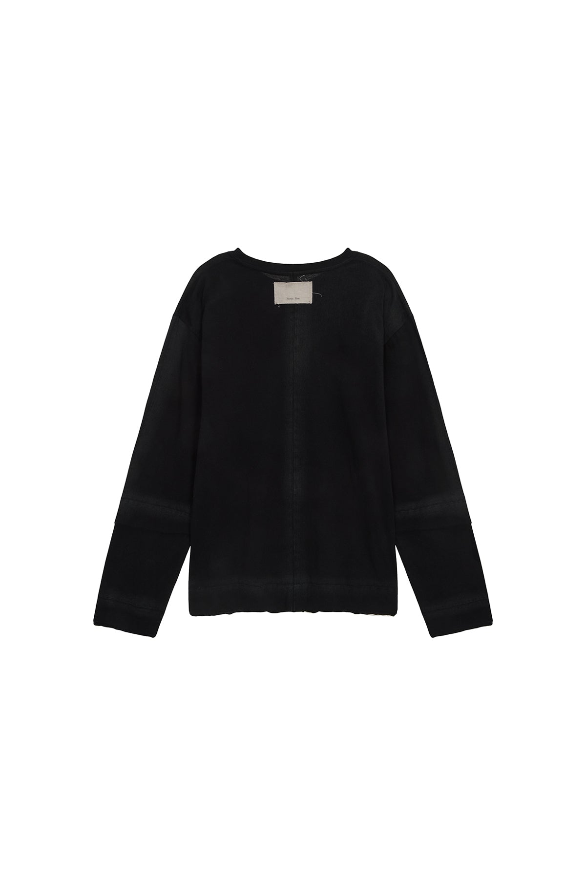 Matin Kim - Frottage Printing Long Sleeve Top (Black) product image 2 | TRAB K-Fashion Australia