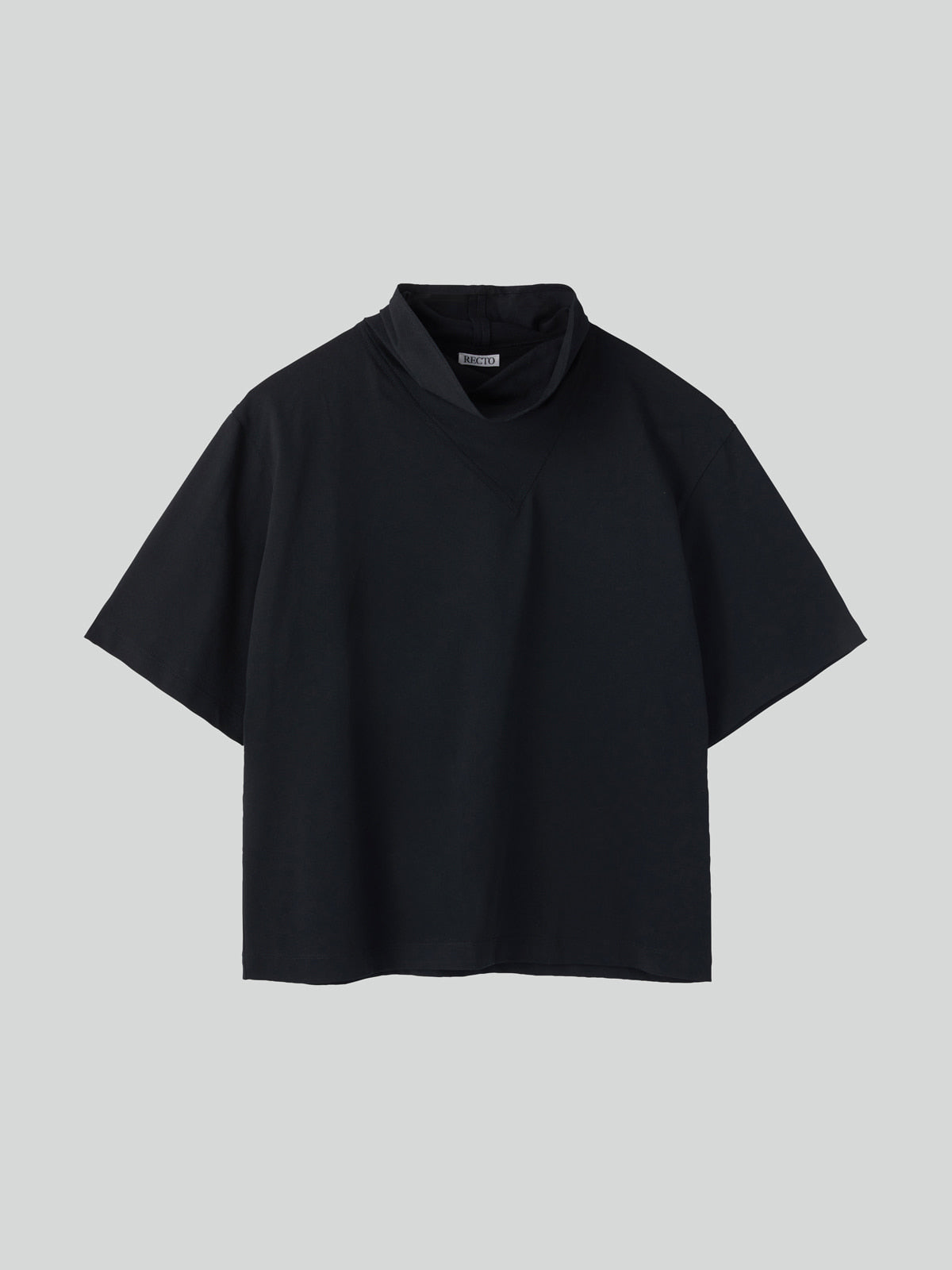 Recto - Scarf Neck Cotton Top (Charcoal Grey) product image 5 | TRAB K-Fashion Australia