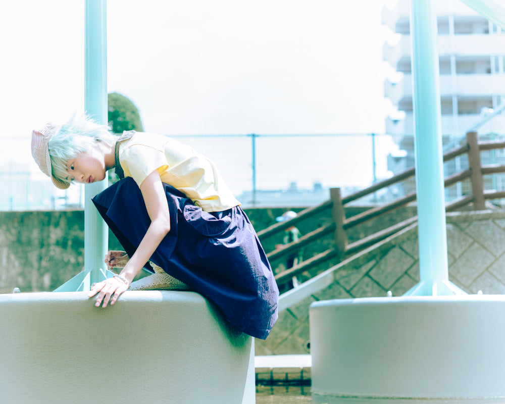 Coyseio - Big Pocket Shirring Skirt (Purple) product image 3 | TRAB K-Fashion Australia