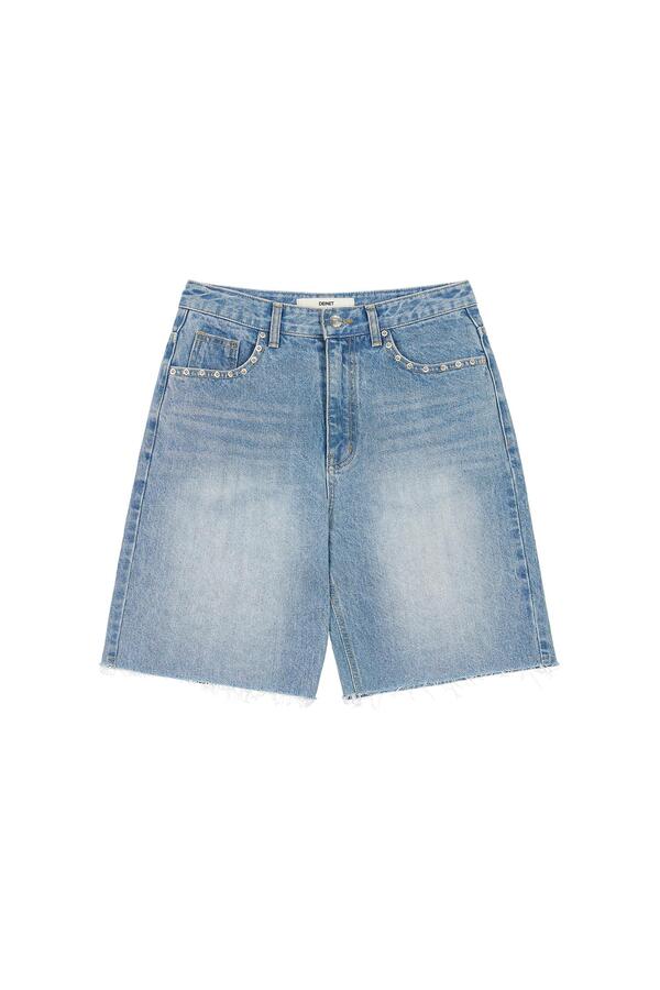 Deinet - Stud Denim Shorts (Light Blue) product image 6 | TRAB K-Fashion Australia