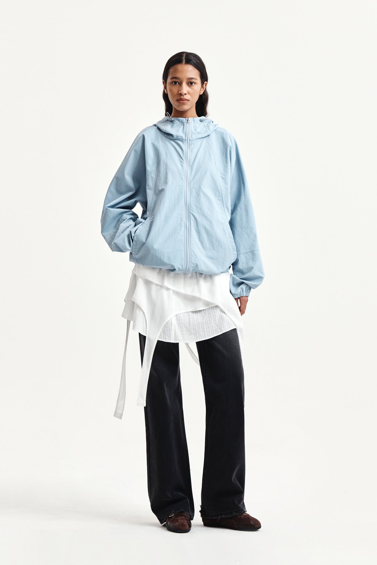 Matin Kim - Back Pocket Patch Destroyed Denim Pants (Black) product image 9 | TRAB K-Fashion Australia