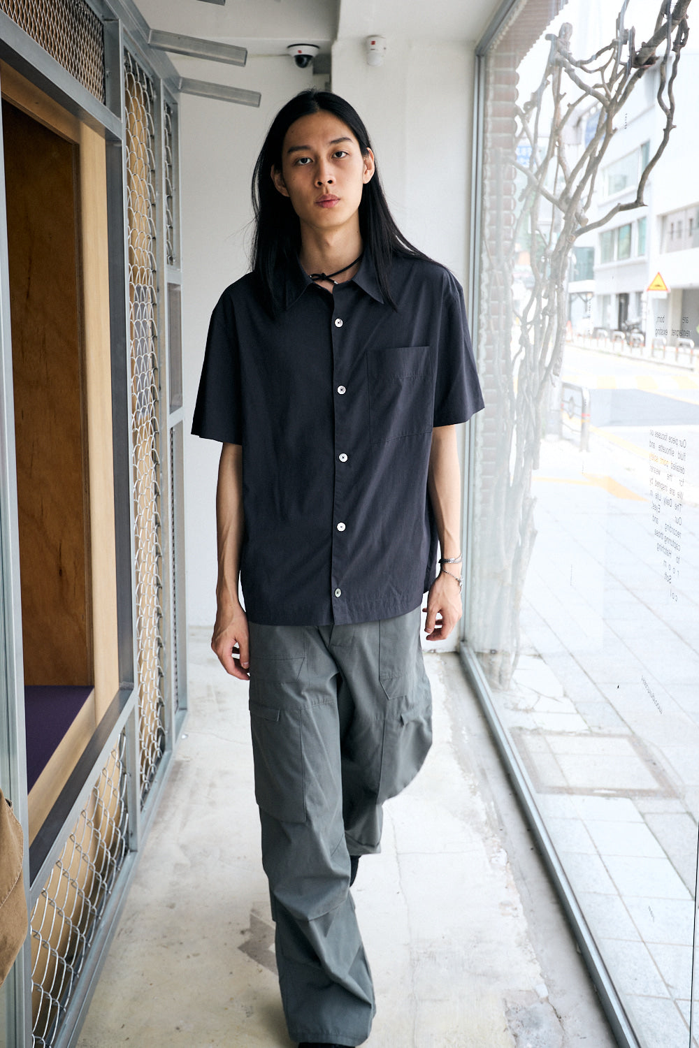 Hatchingroom - Crop Shirt (1/2 Charcoal) product image 7 | TRAB K-Fashion Australia