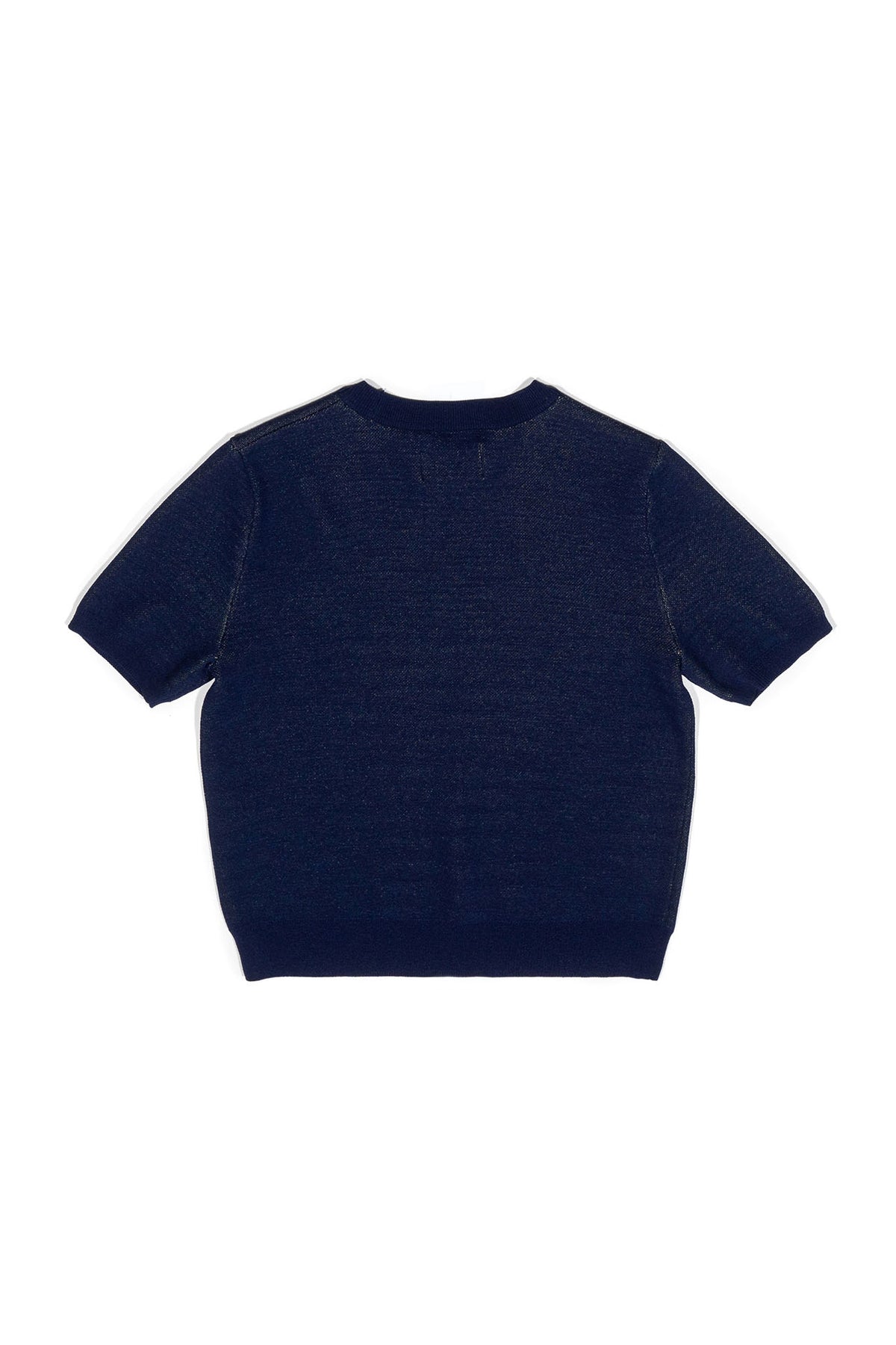 Ioedle - Royal Sandwich Jacquard Crop Top (Navy) product image 3 | TRAB K-Fashion Australia
