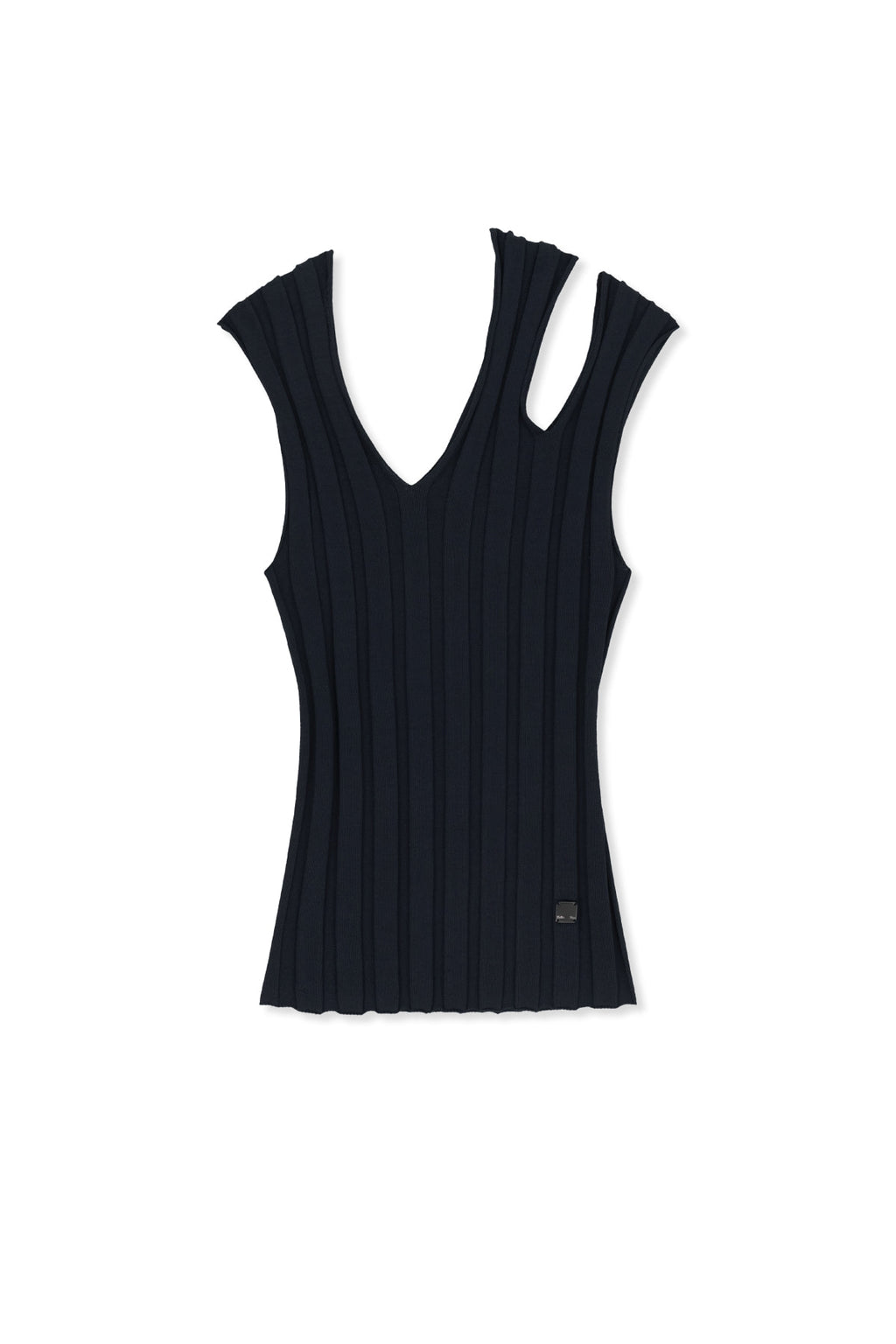 Matin Kim - Cut Out Sleeveless Knit Top (Dark Navy) product image 1 | TRAB K-Fashion Australia