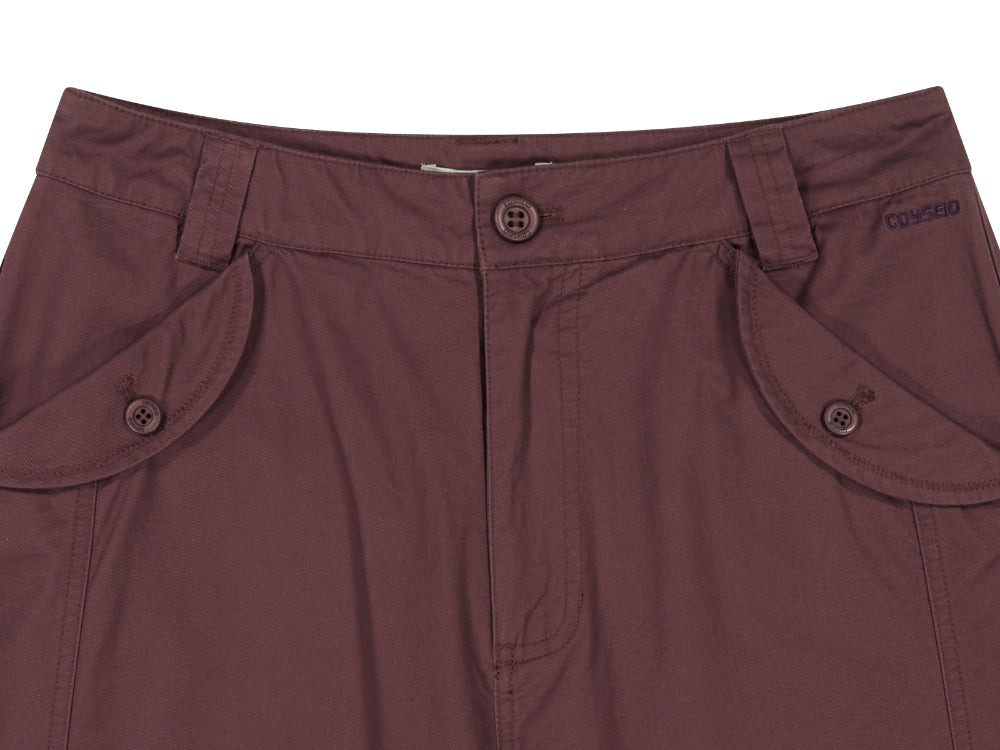 Coyseio - Washed Button Tab Pants (Wine) product image 11 | TRAB K-Fashion Australia