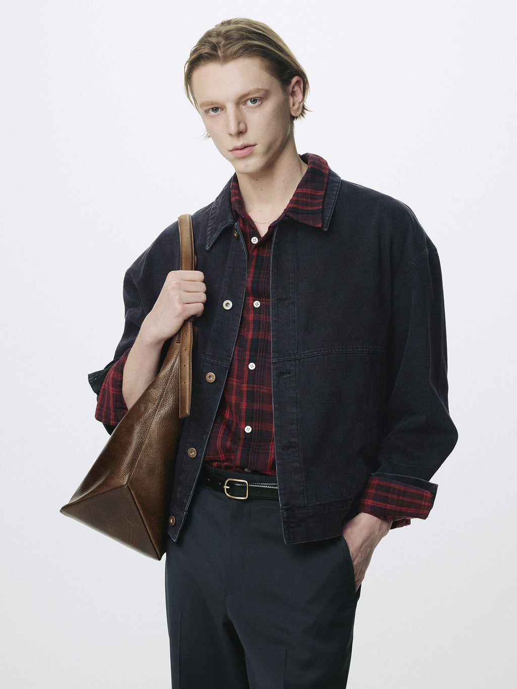 Tonywack - Relaxed Denim Blouson Jacket (Faded Black) product image 6 | TRAB K-Fashion Australia