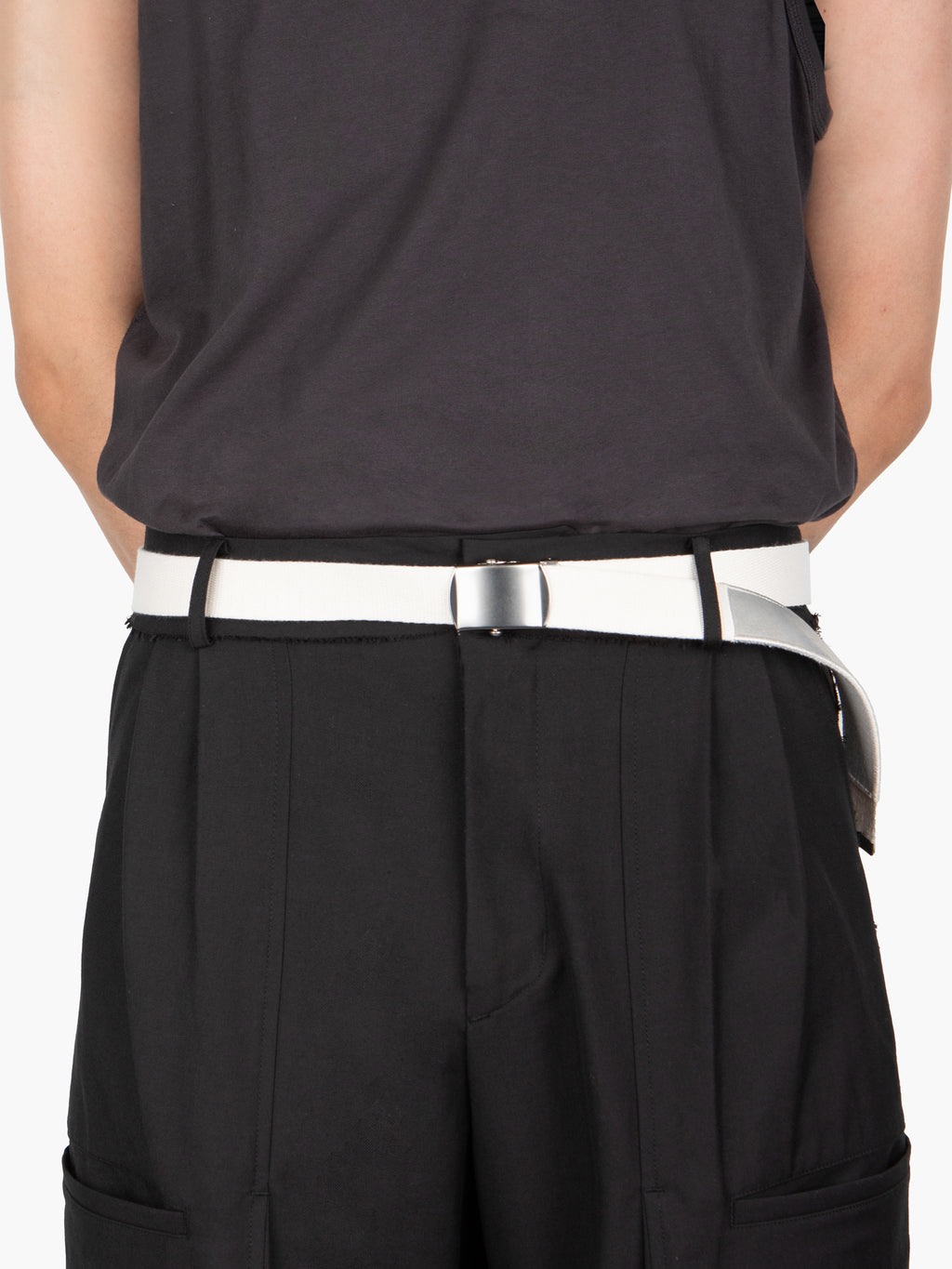 Jiyong Kim - Sun-Bleached Military Belt (Ivory) product image 1 | TRAB K-Fashion Australia