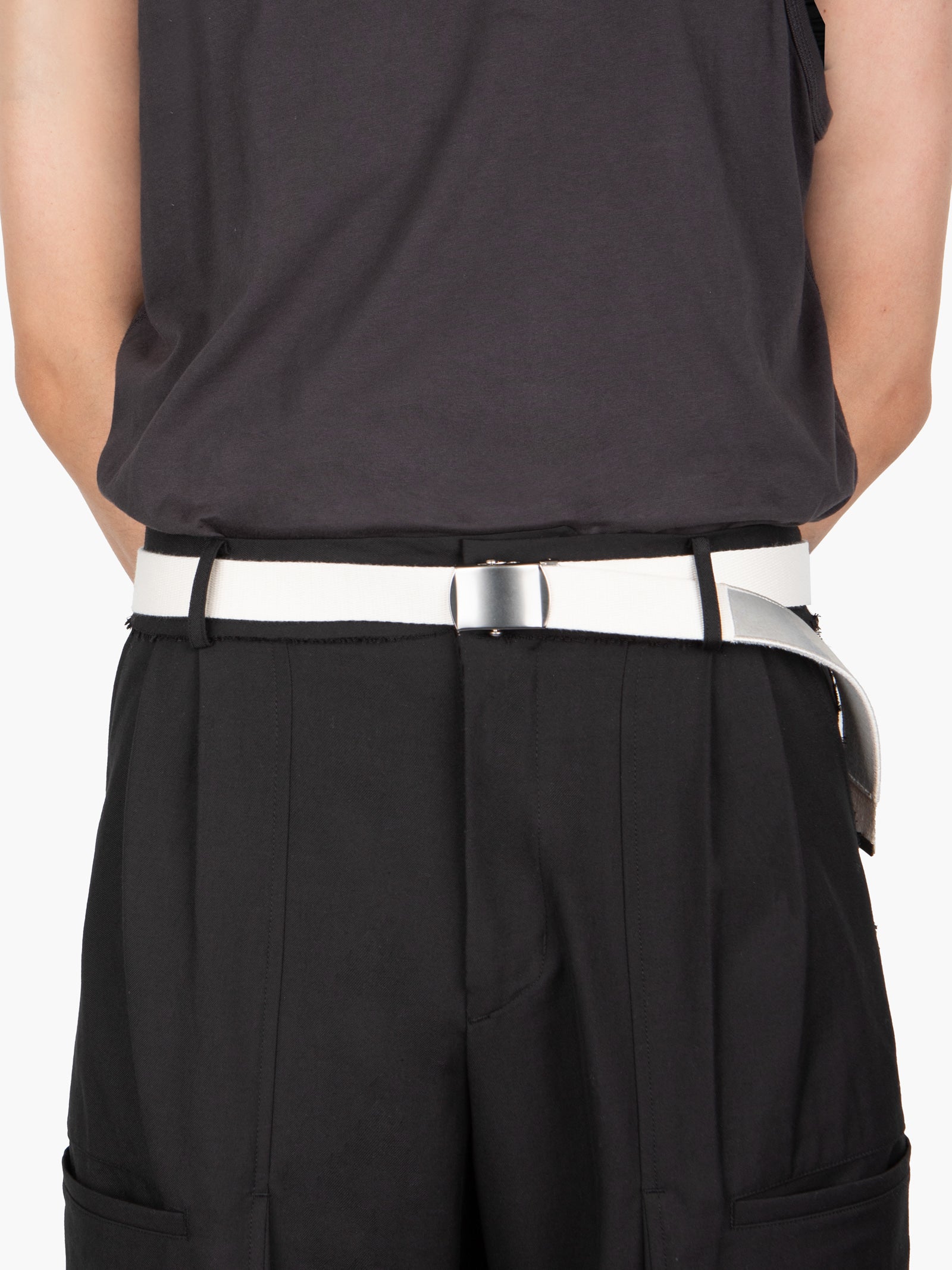 Jiyong Kim - Sun-Bleached Military Belt (Ivory) product image 1 | TRAB K-Fashion Australia