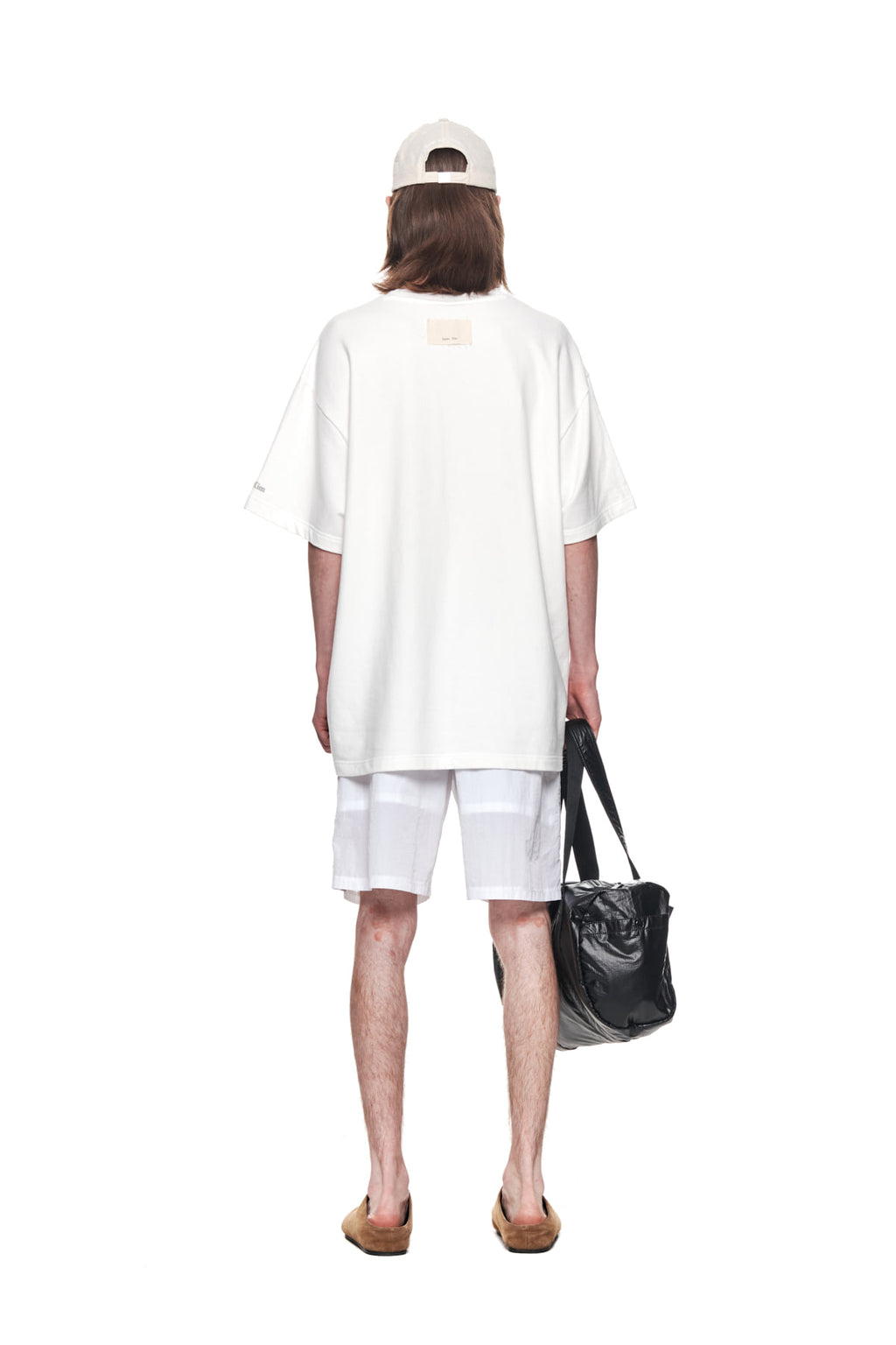 Matin Kim - Side Point Nylon Half Shorts (White) product image 7 | TRAB K-Fashion Australia