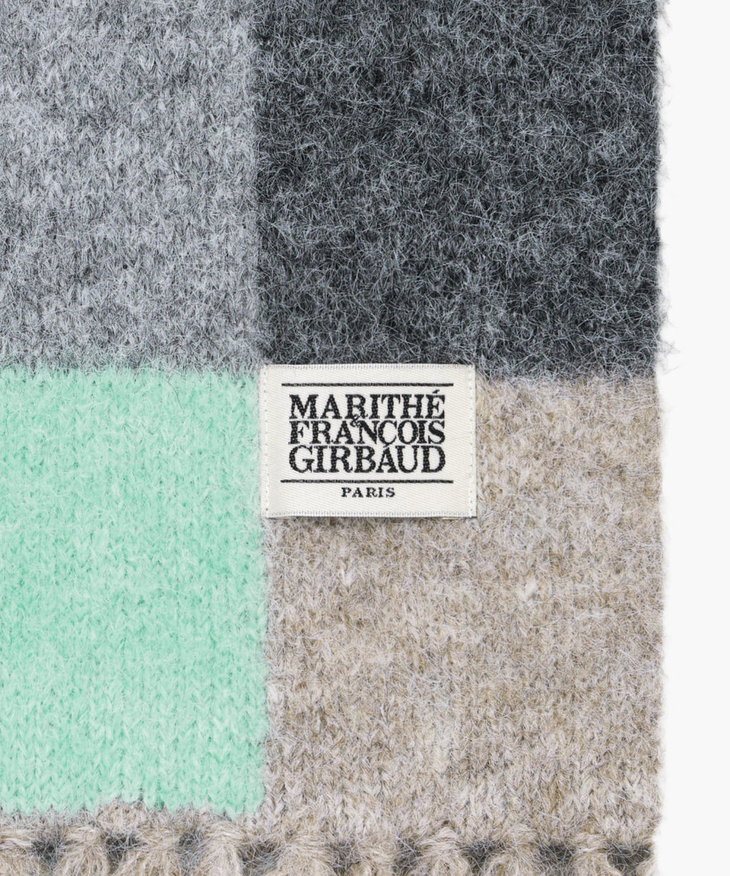 Marithe & Francois Girbaud - Classic Logo Fuzzy Knit Muffler (Mint) product image 3 | TRAB K-Fashion Australia