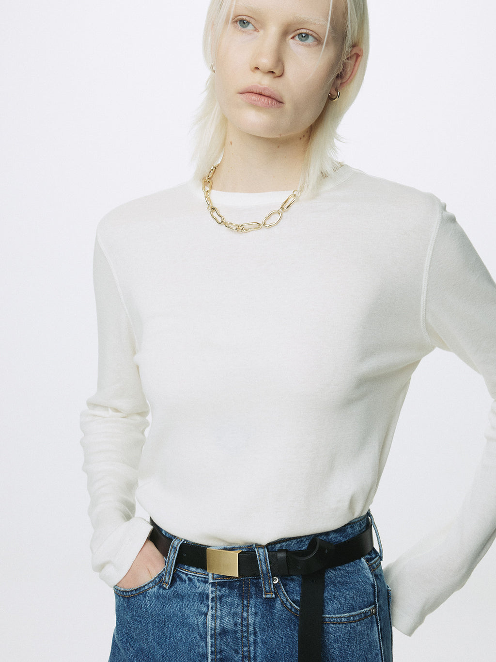 Tonywack - Cotton Cashmere Essential Top (Ivory) product image 6 | TRAB K-Fashion Australia