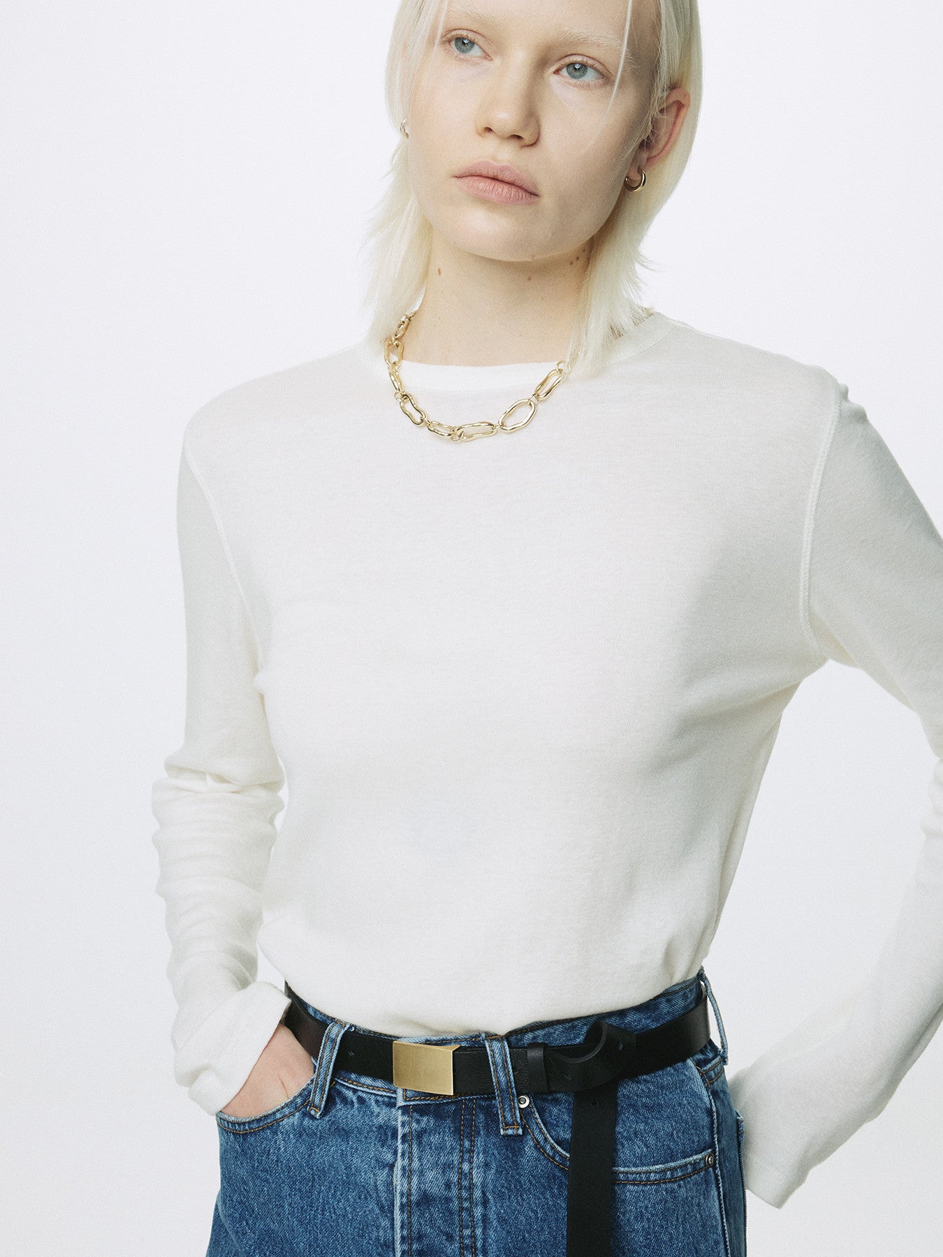 Tonywack - Cotton Cashmere Essential Top (Ivory) product image 6 | TRAB K-Fashion Australia