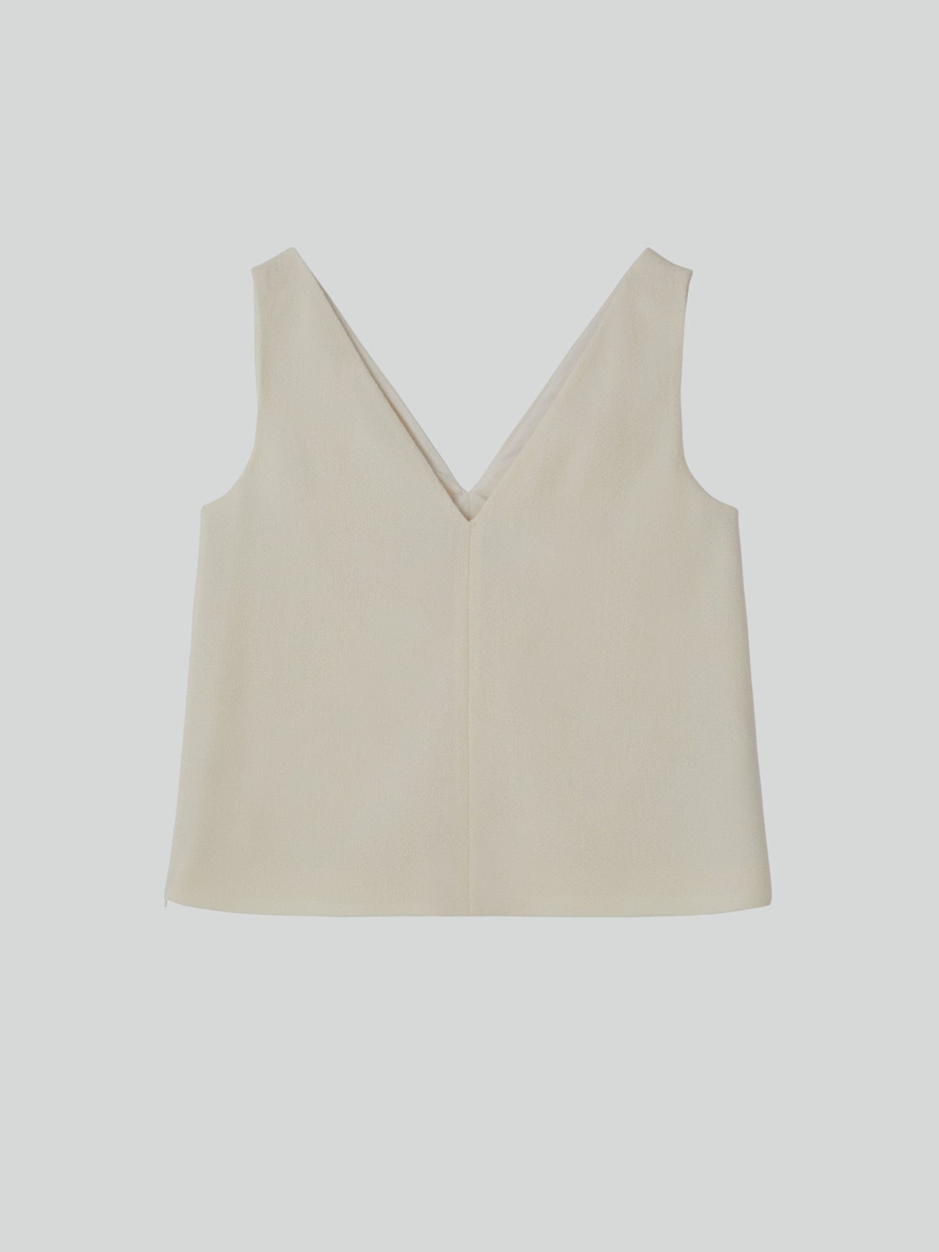 Recto - Wool Tweed V-Neck Top (Ivory) product image 11 | TRAB K-Fashion Australia