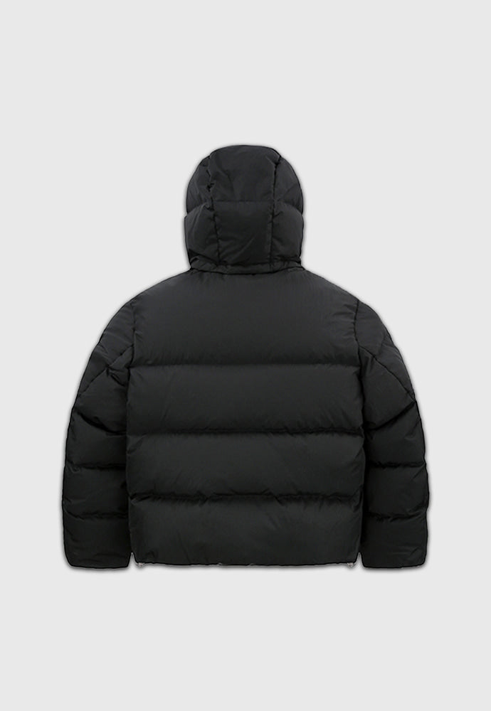 Tonywack - Technical Shell Short Puffer Down Jacket (Detachable Hood) (Black) product image 13 | TRAB K-Fashion Australia