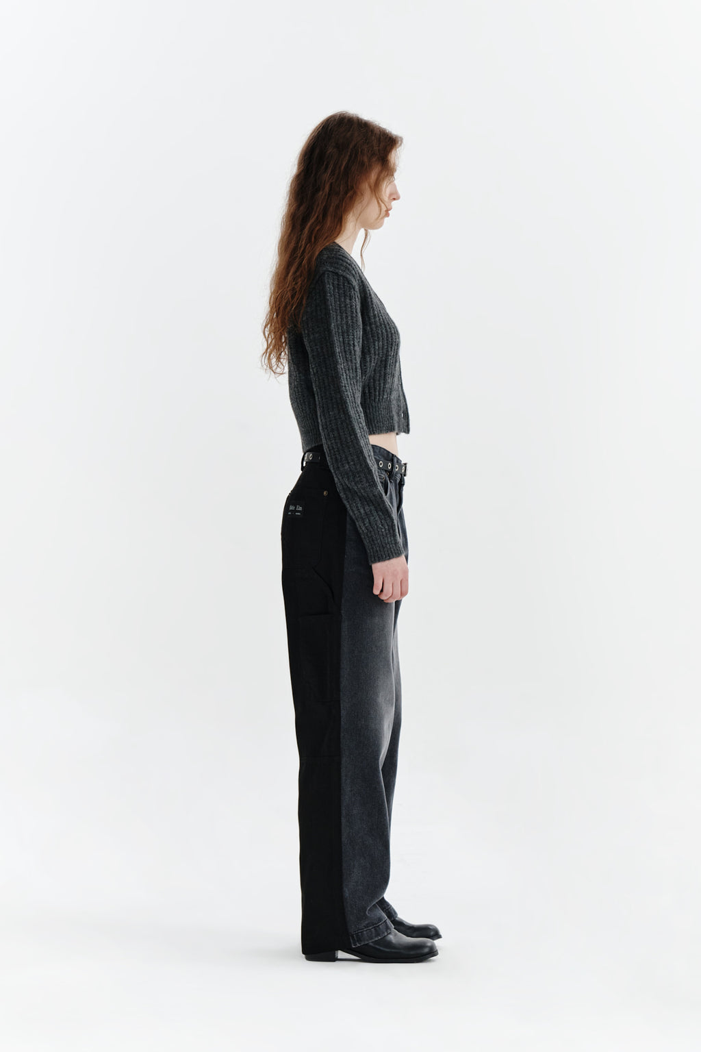 Matin Kim - Double Side Carpenter Denim Pants (Black) product image 6 | TRAB K-Fashion Australia