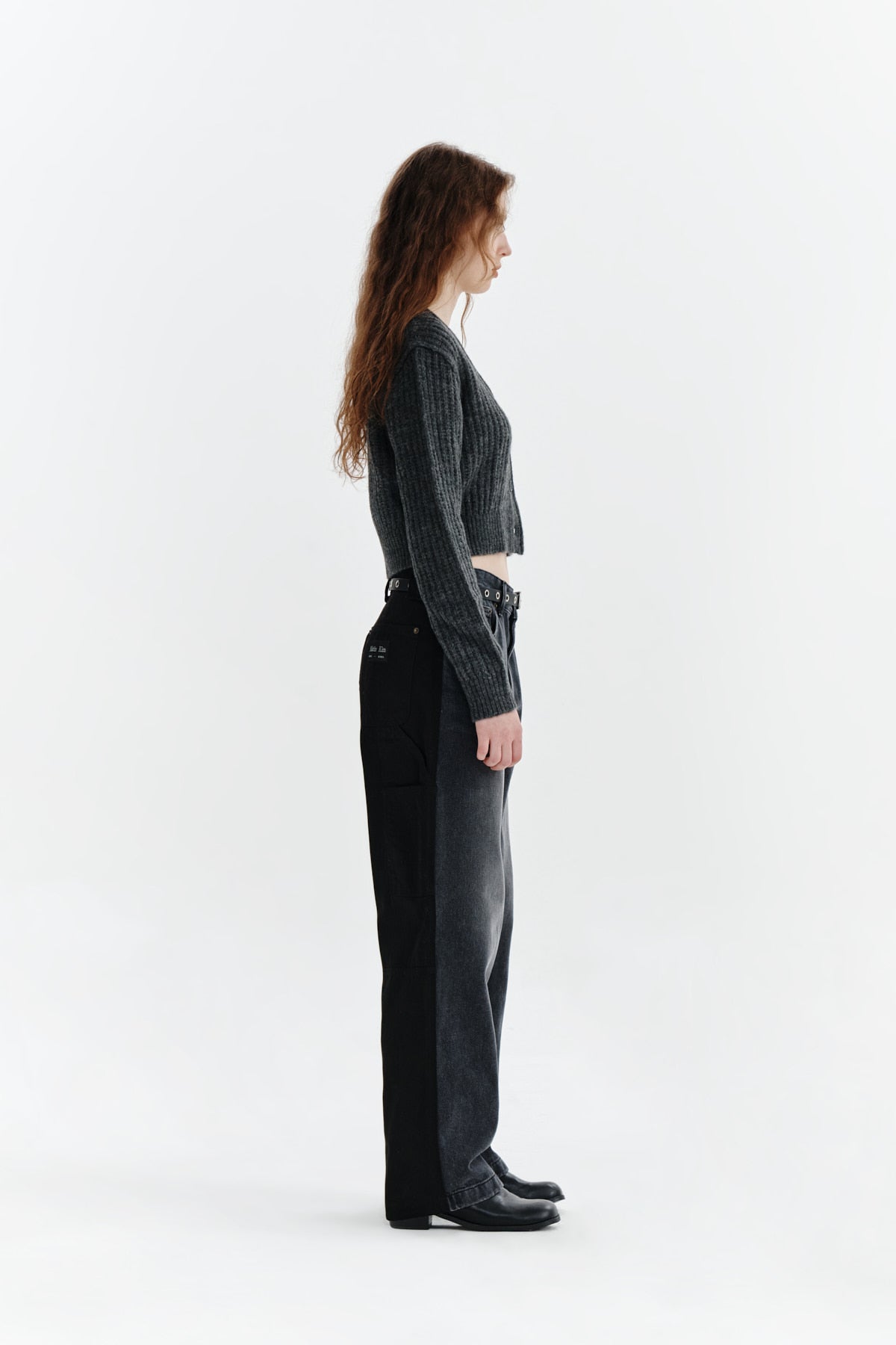 Matin Kim - Double Side Carpenter Denim Pants (Black) product image 6 | TRAB K-Fashion Australia
