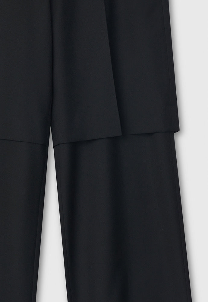 Tonywack - Wool Twill Layered Trousers (Black) product image 12 | TRAB K-Fashion Australia