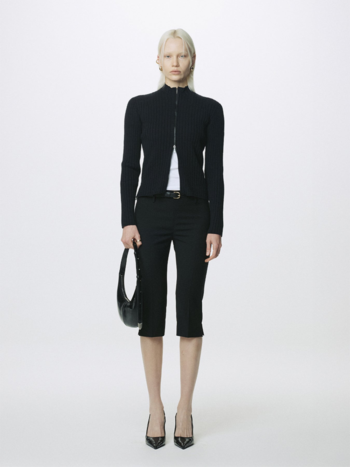 Tonywack - Cotton Ribbed Full Zip-Up (Black) product image 1 | TRAB K-Fashion Australia