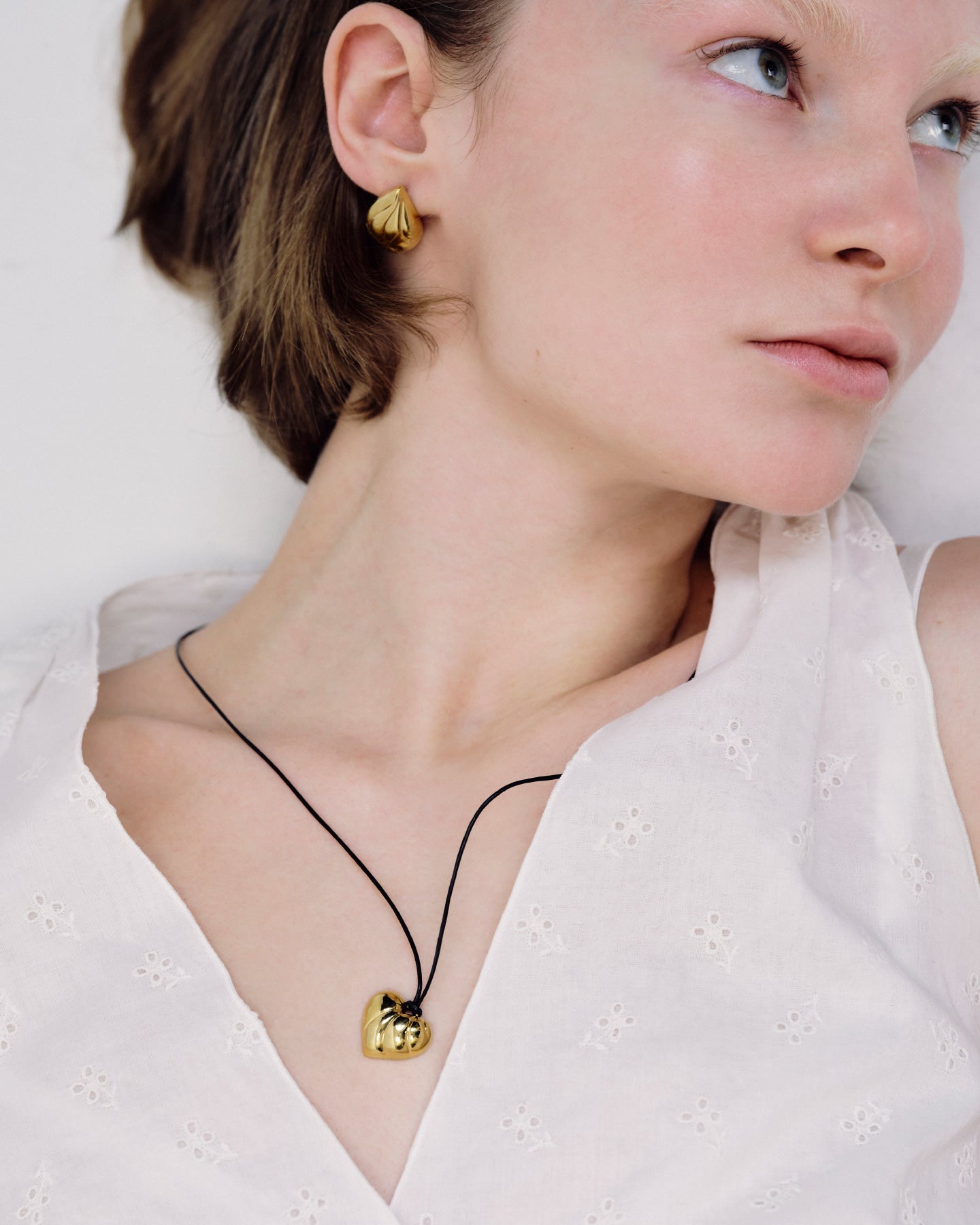 Numbering - Wavy Heart Leather Cord Necklace #5766 product image 1 | TRAB K-Fashion Australia