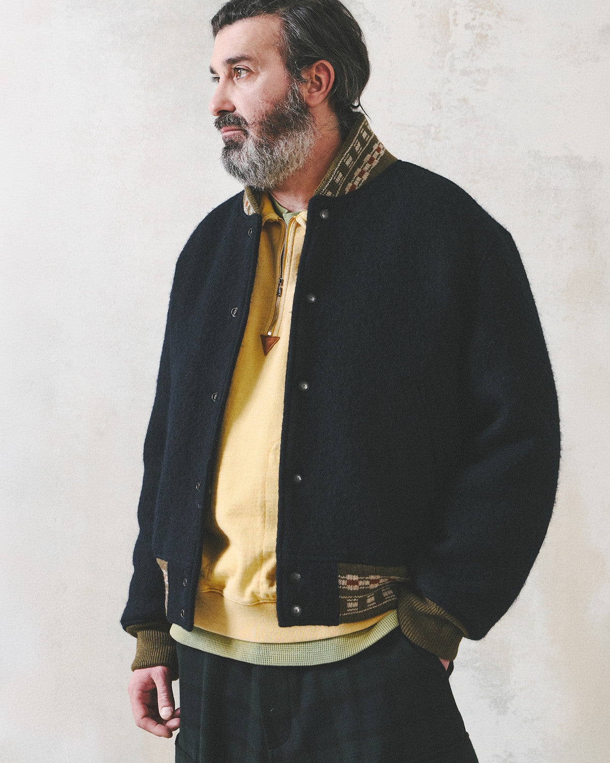 Eastlogue - Teddy Blouson Jumper (Navy) product image 3 | TRAB K-Fashion Australia