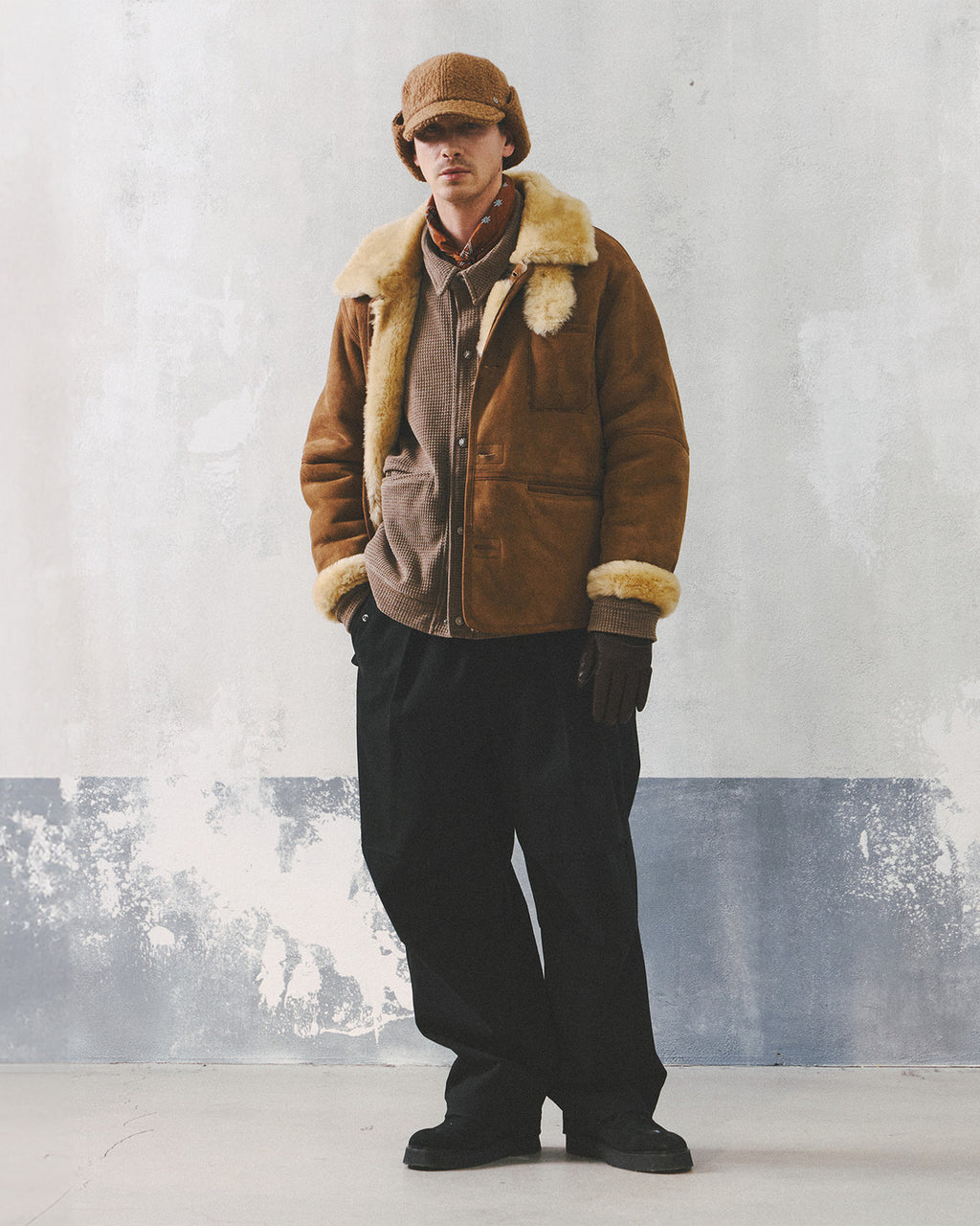 Eastlogue - Shearling Lumberjack Mouton Work Shirts (Beige Suede) product image 5 | TRAB K-Fashion Australia