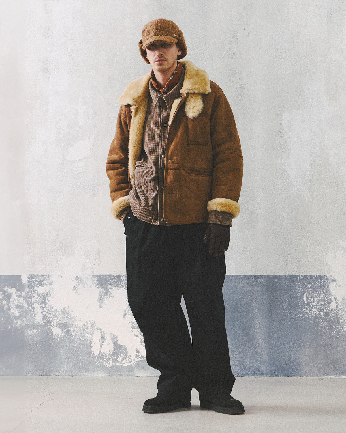 Eastlogue - Shearling Lumberjack Mouton Work Shirts (Beige Suede) product image 5 | TRAB K-Fashion Australia