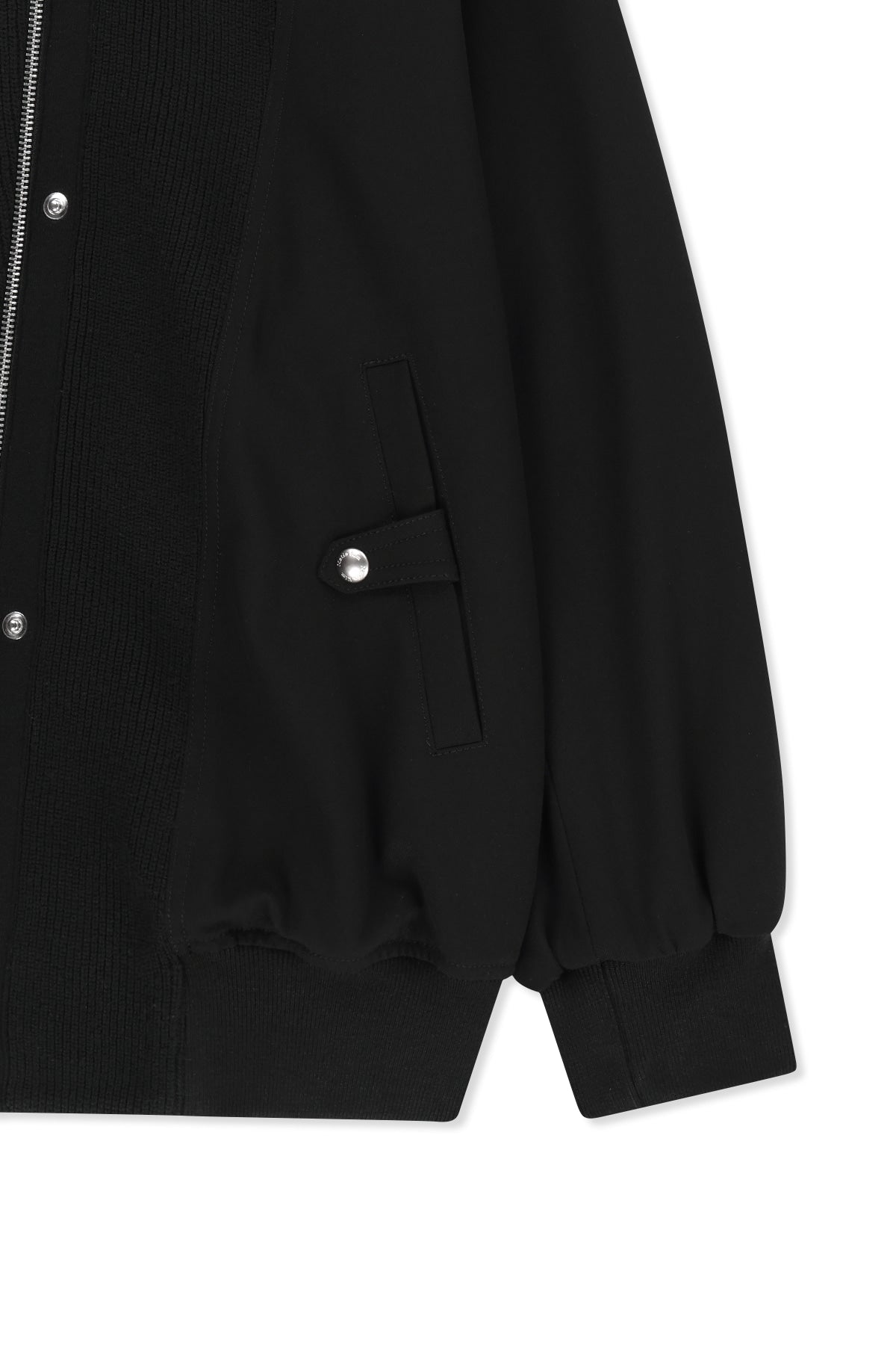 Matin Kim - Asymmetric Knit Panel Jumper (Black) product image 4 | TRAB K-Fashion Australia