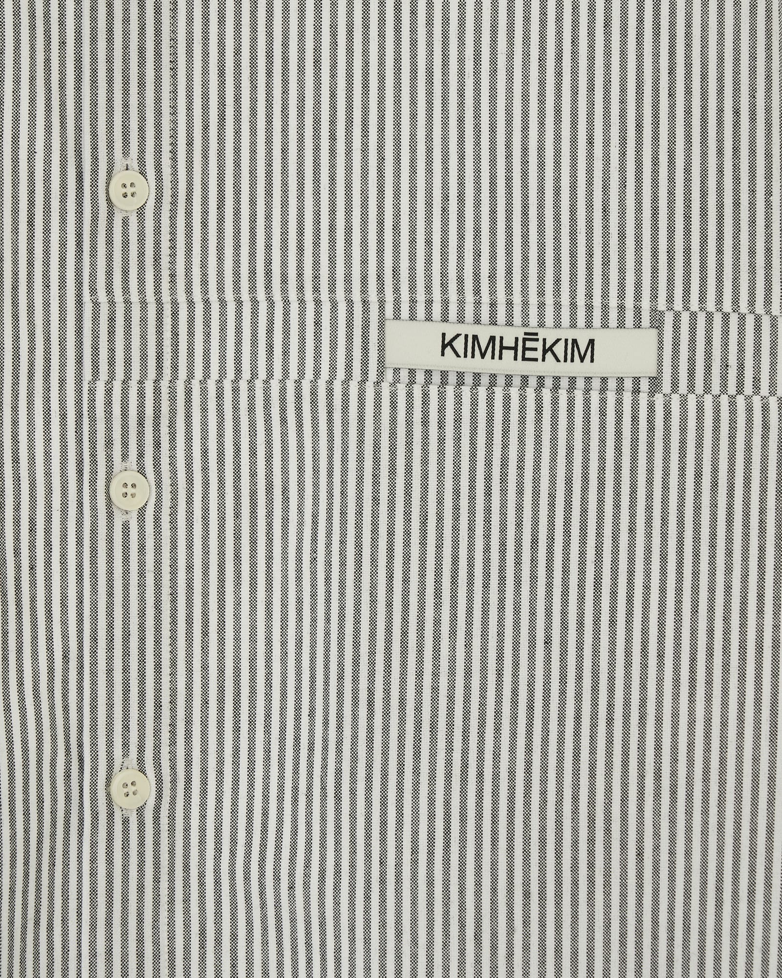 Kimhe Kim - Striped Kimhekim Label Shirt (Black) product image 4 | TRAB K-Fashion Australia