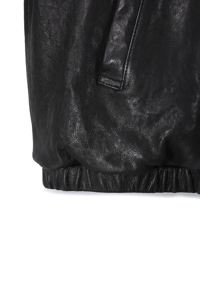 Art if acts - Washed Vegetable Leather Swing Jacket (Black) product image 12 | TRAB K-Fashion Australia