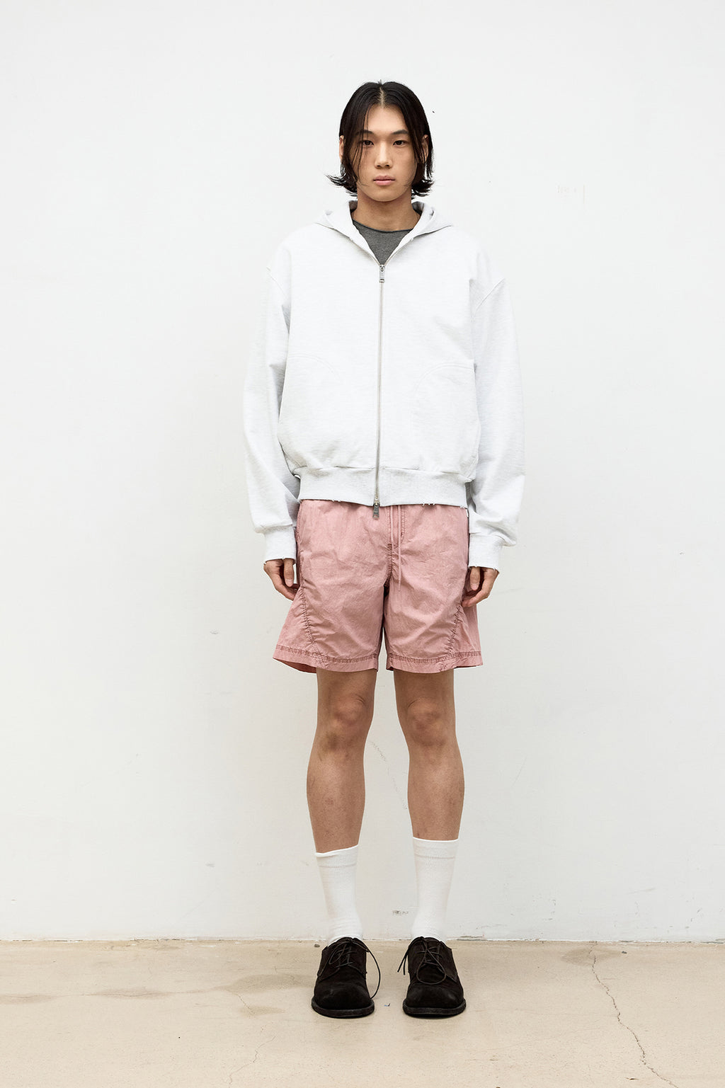 Coor - Damage Point Natural Hooded Zip-Up (Melange Gray) product image 2 | TRAB K-Fashion Australia
