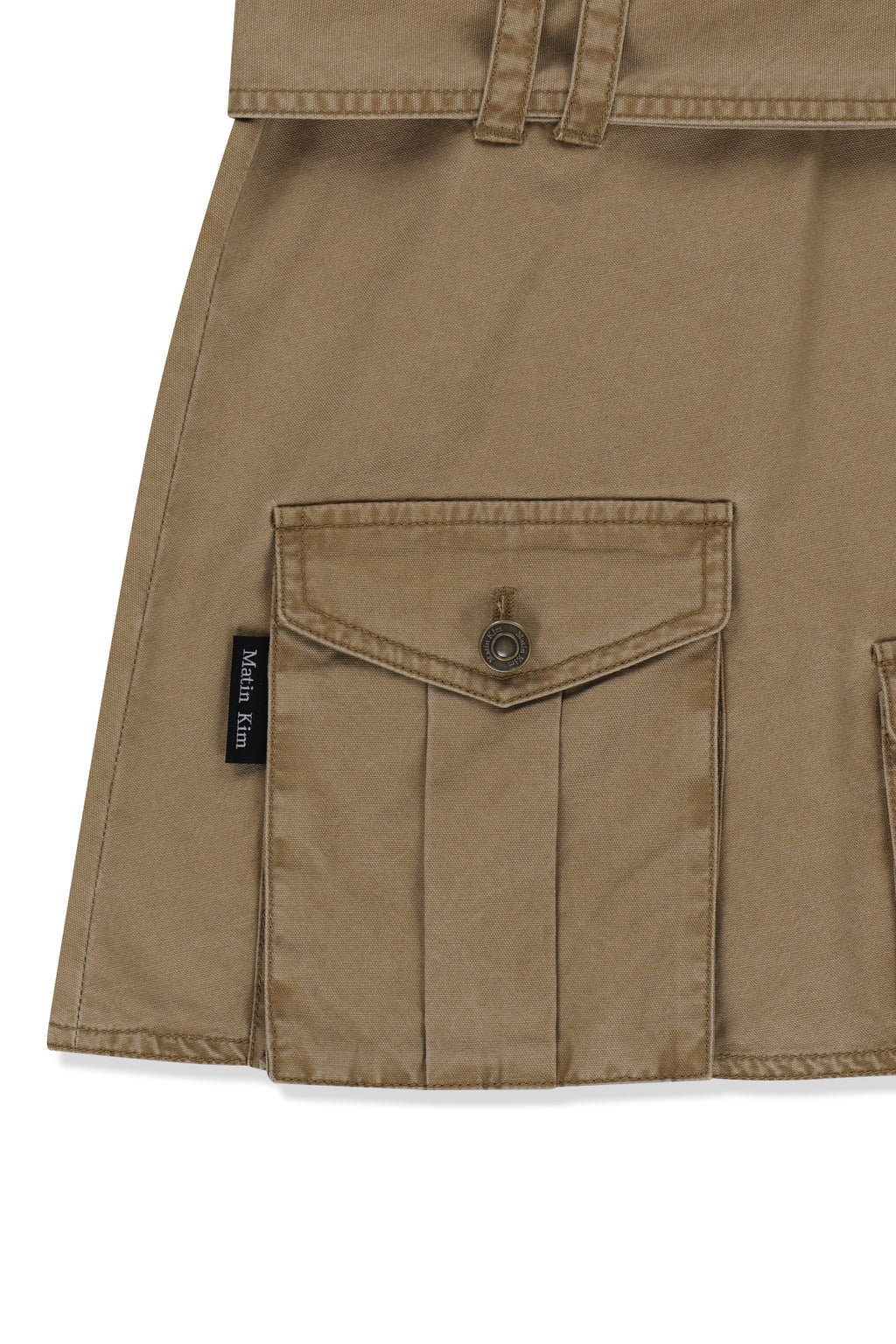 Matin Kim - Belted Layered Mini Skirt (Beige) product image 5 | TRAB K-Fashion Australia