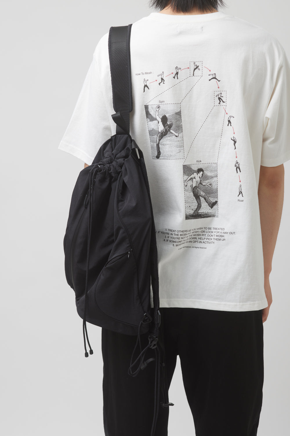 Hatchingroom - String Backpack Nylon (Black) product image 12 | TRAB K-Fashion Australia