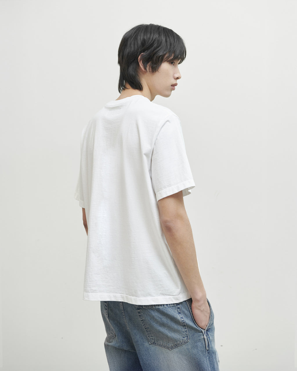 Brownyard - Waist Cut T Shirt (White) product image 2 | TRAB K-Fashion Australia
