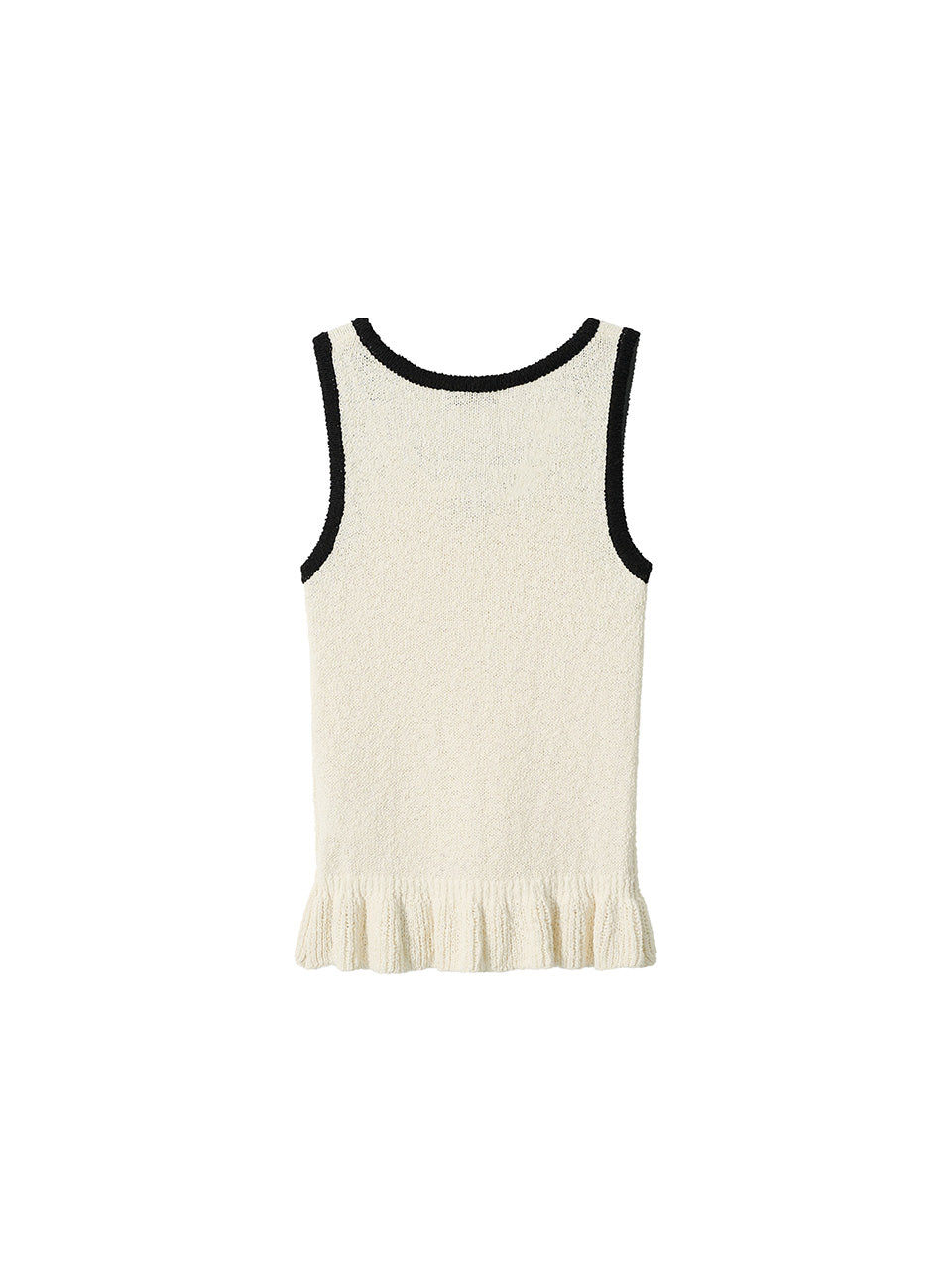 Kijun - Corsage Ruffle Knit Sleeveless (Ivory) product image 8 | TRAB K-Fashion Australia