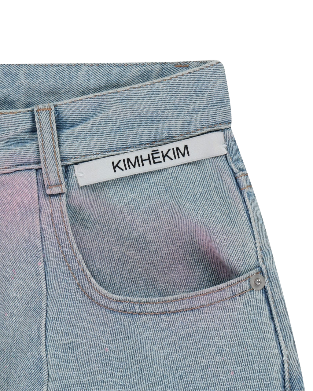 Kimhe Kim - Spray Dyed Balloon Fit Jeans (Sky Blue/Pink) product image 16 | TRAB K-Fashion Australia