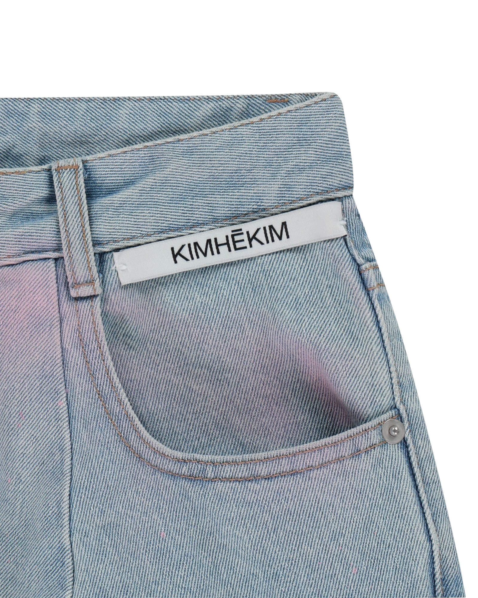 Kimhe Kim - Spray Dyed Balloon Fit Jeans (Sky Blue/Pink) product image 16 | TRAB K-Fashion Australia