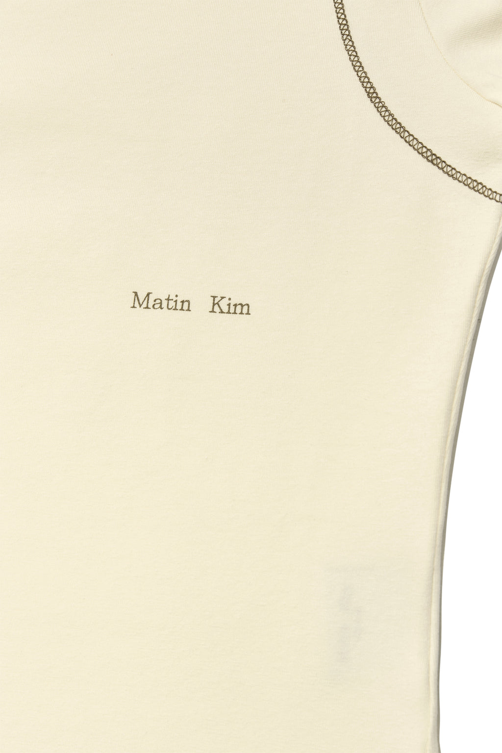 Matin Kim - Stitch Point Small Logo Top (Light Yellow) product image 4 | TRAB K-Fashion Australia