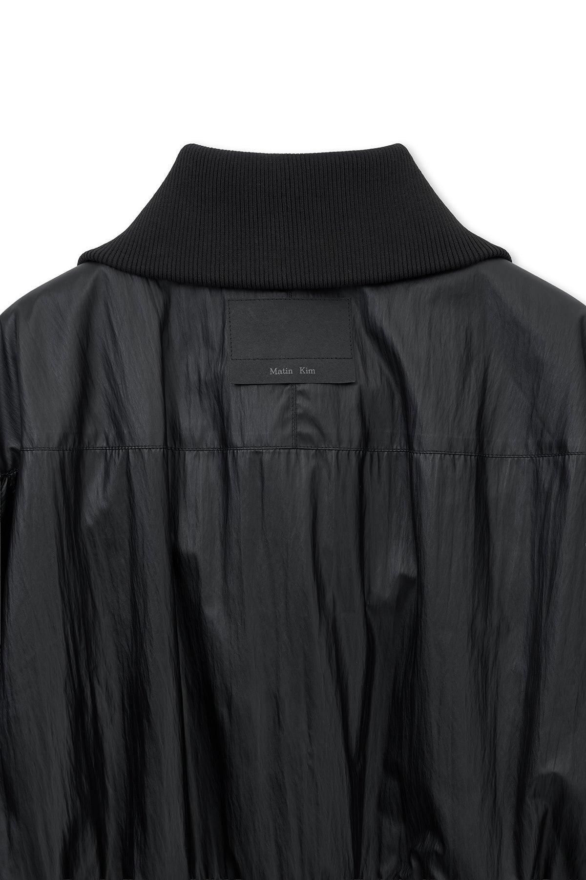 Matin Kim - Shine Crinkle Zip Blouson (Black) product image 4 | TRAB K-Fashion Australia