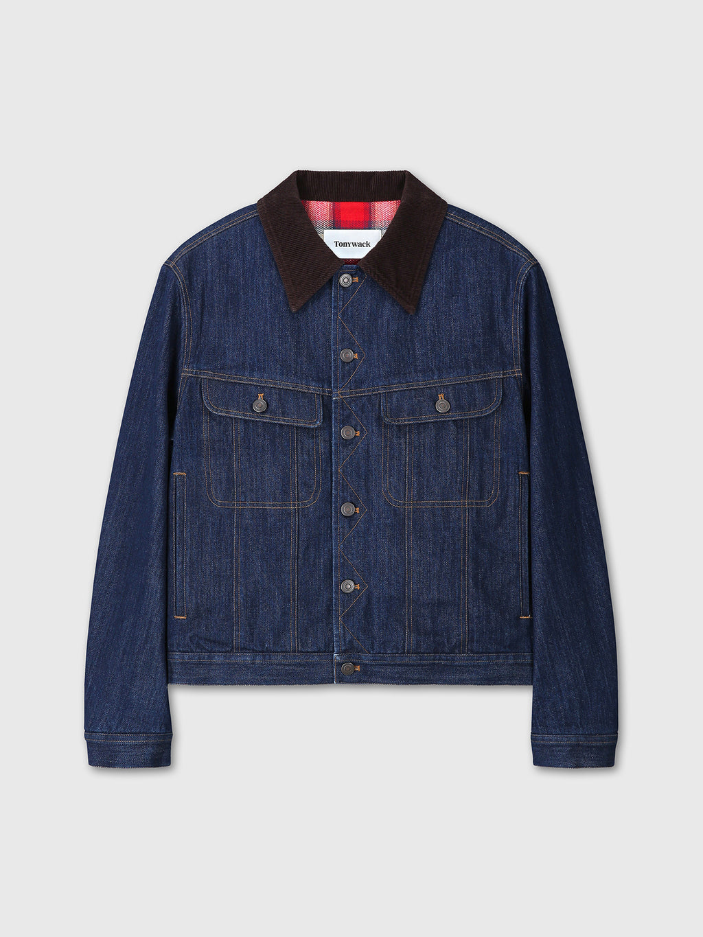 Tonywack - Cord-Collar Indigo Denim Trucker (Rinsed Indigo) product image 9 | TRAB K-Fashion Australia
