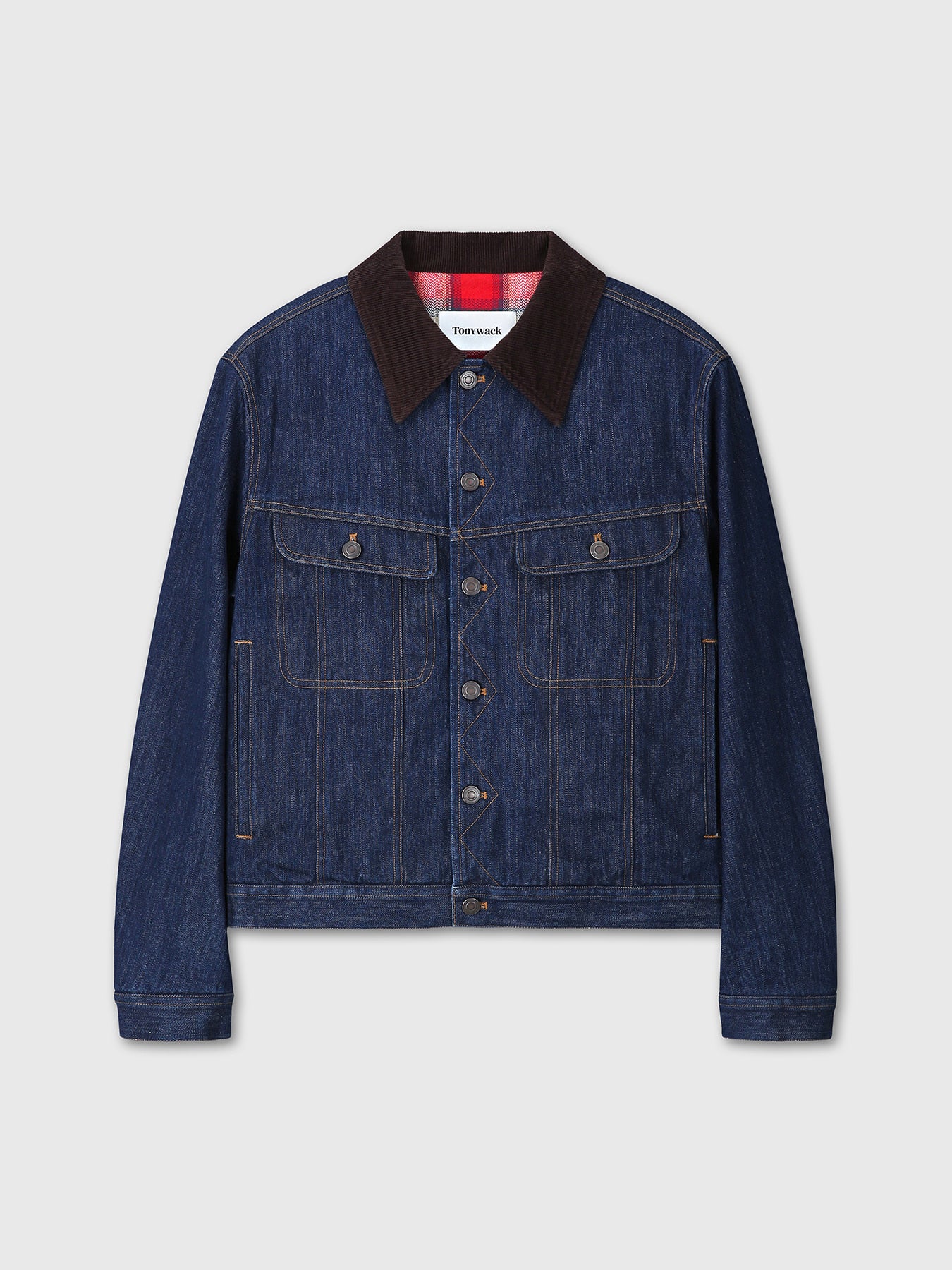 Tonywack - Cord-Collar Indigo Denim Trucker (Rinsed Indigo) product image 9 | TRAB K-Fashion Australia