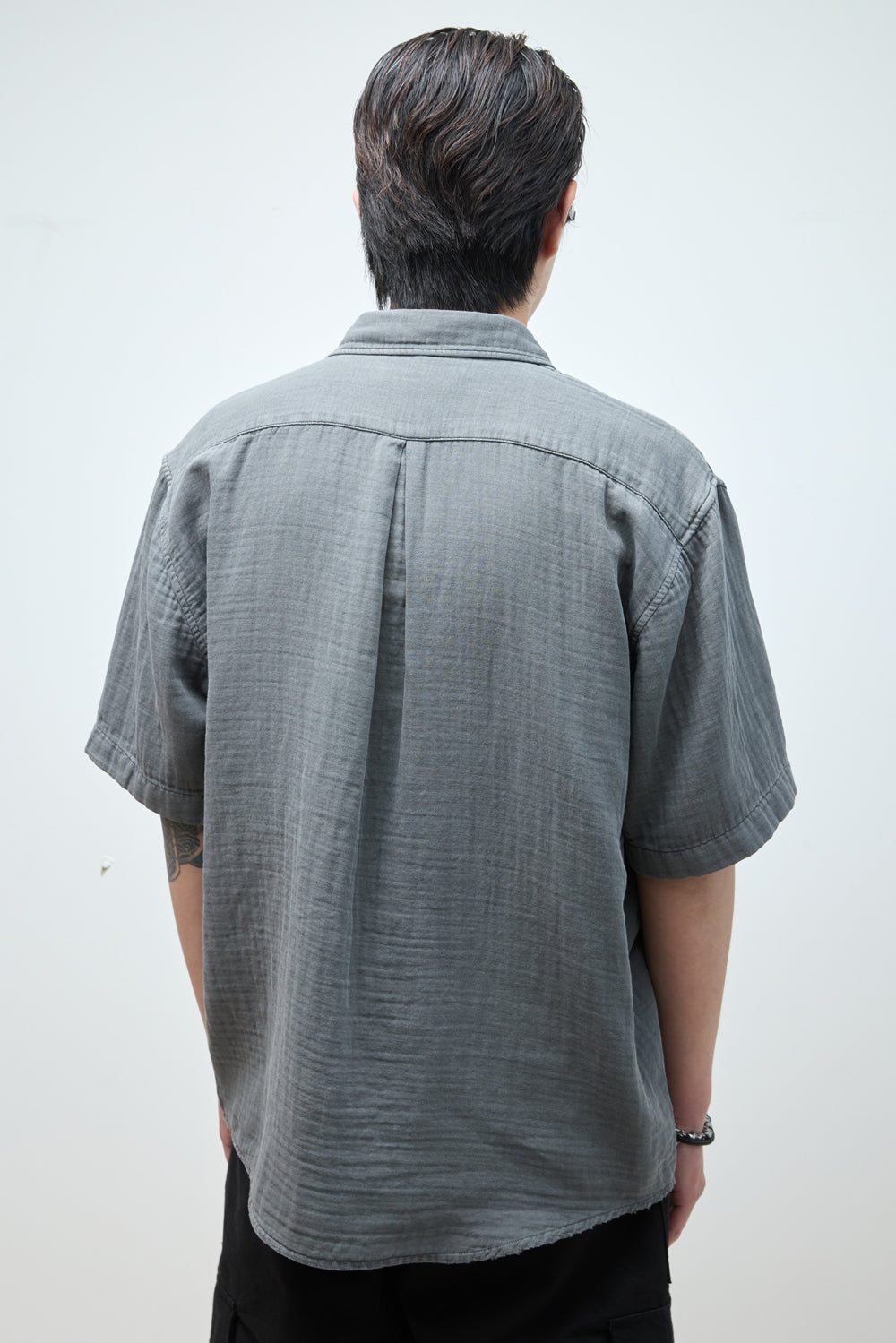 Hatchingroom - Loosed Shirt Double Face (Charcoal) product image 13 | TRAB K-Fashion Australia