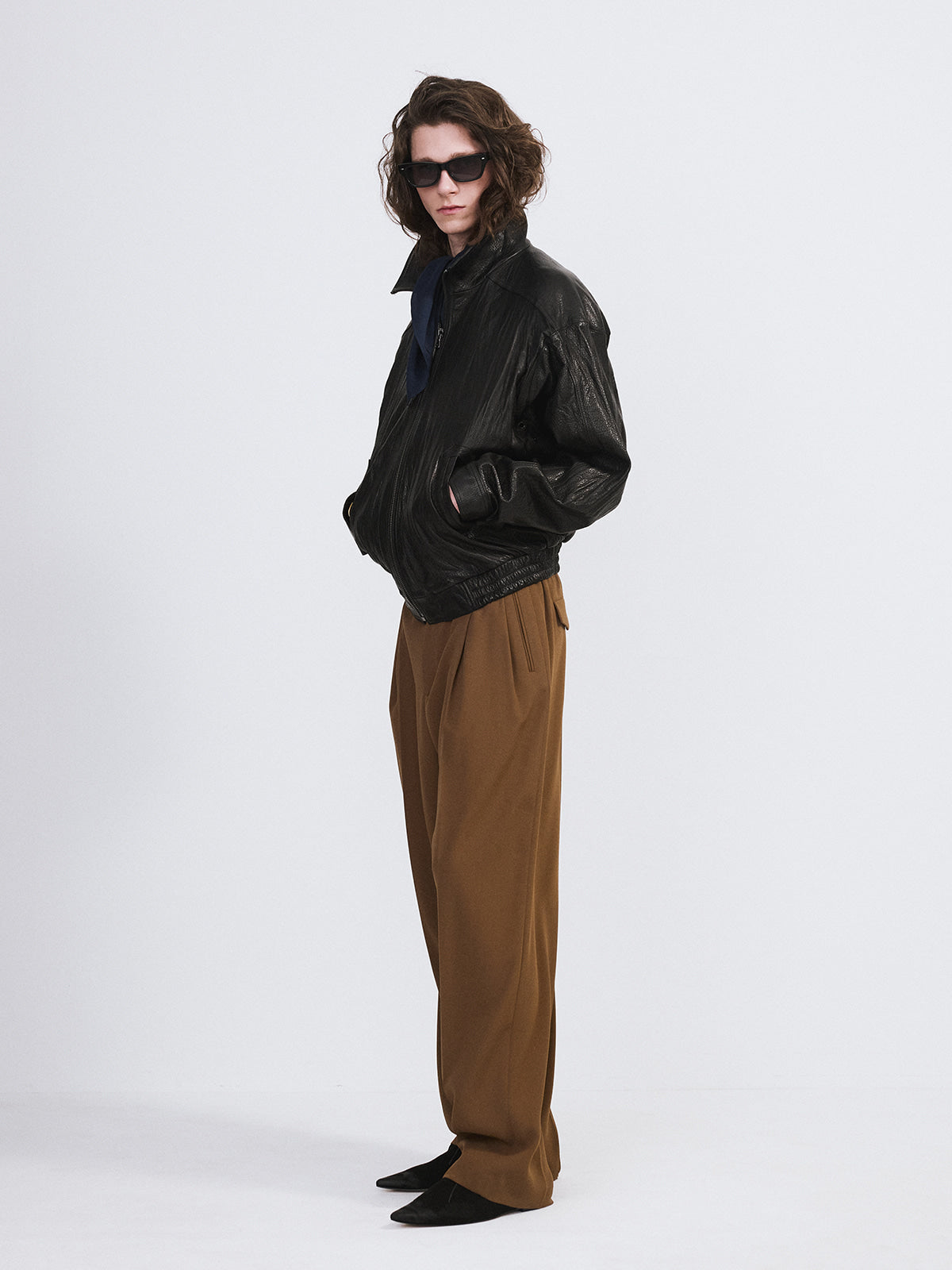 Recto - High-Neck Leather Jumper (Black) product image 3 | TRAB K-Fashion Australia