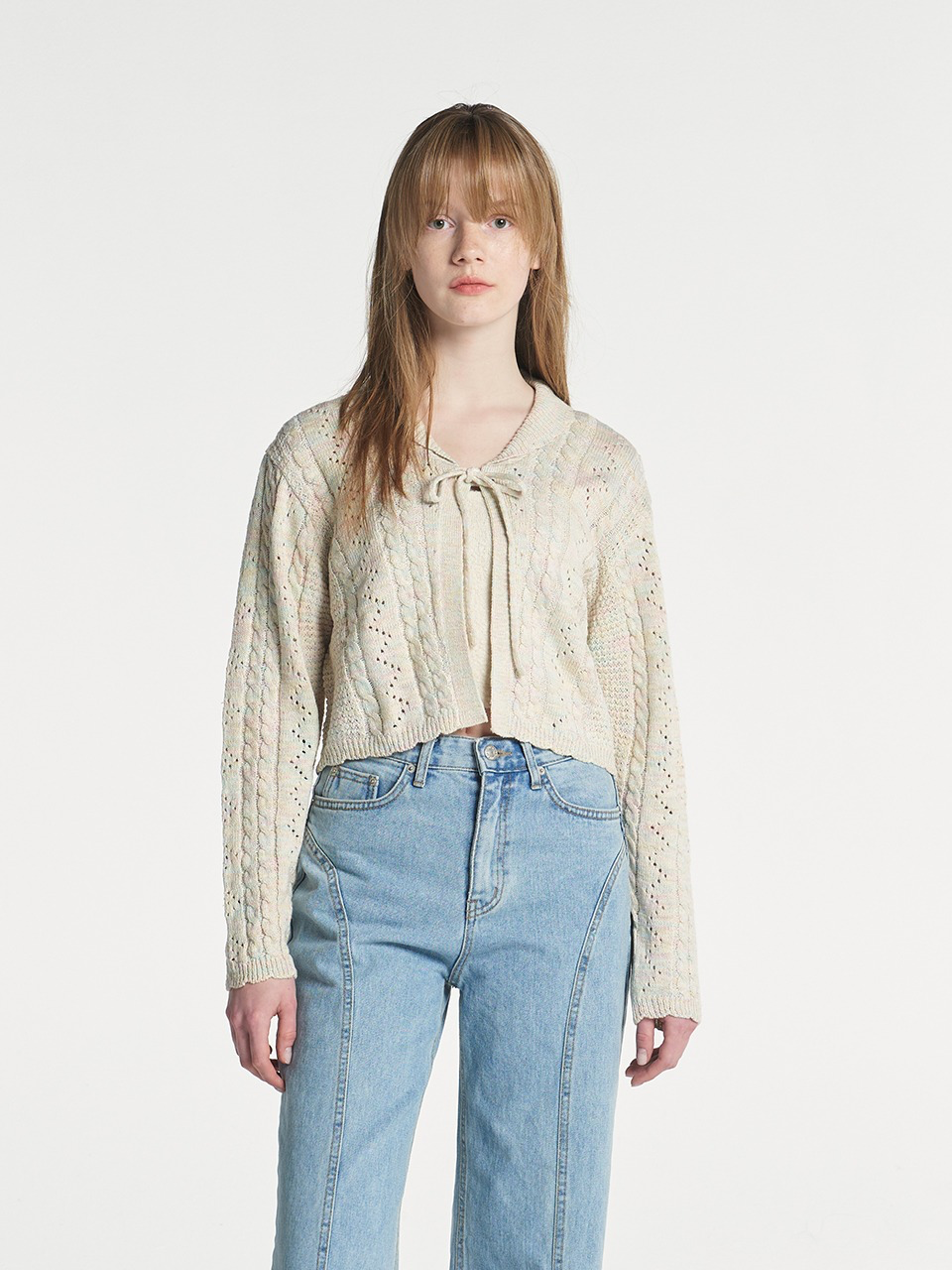 Margarin Fingers - Scallop Punching Cardigan (mix) product image 1 | TRAB K-Fashion Australia