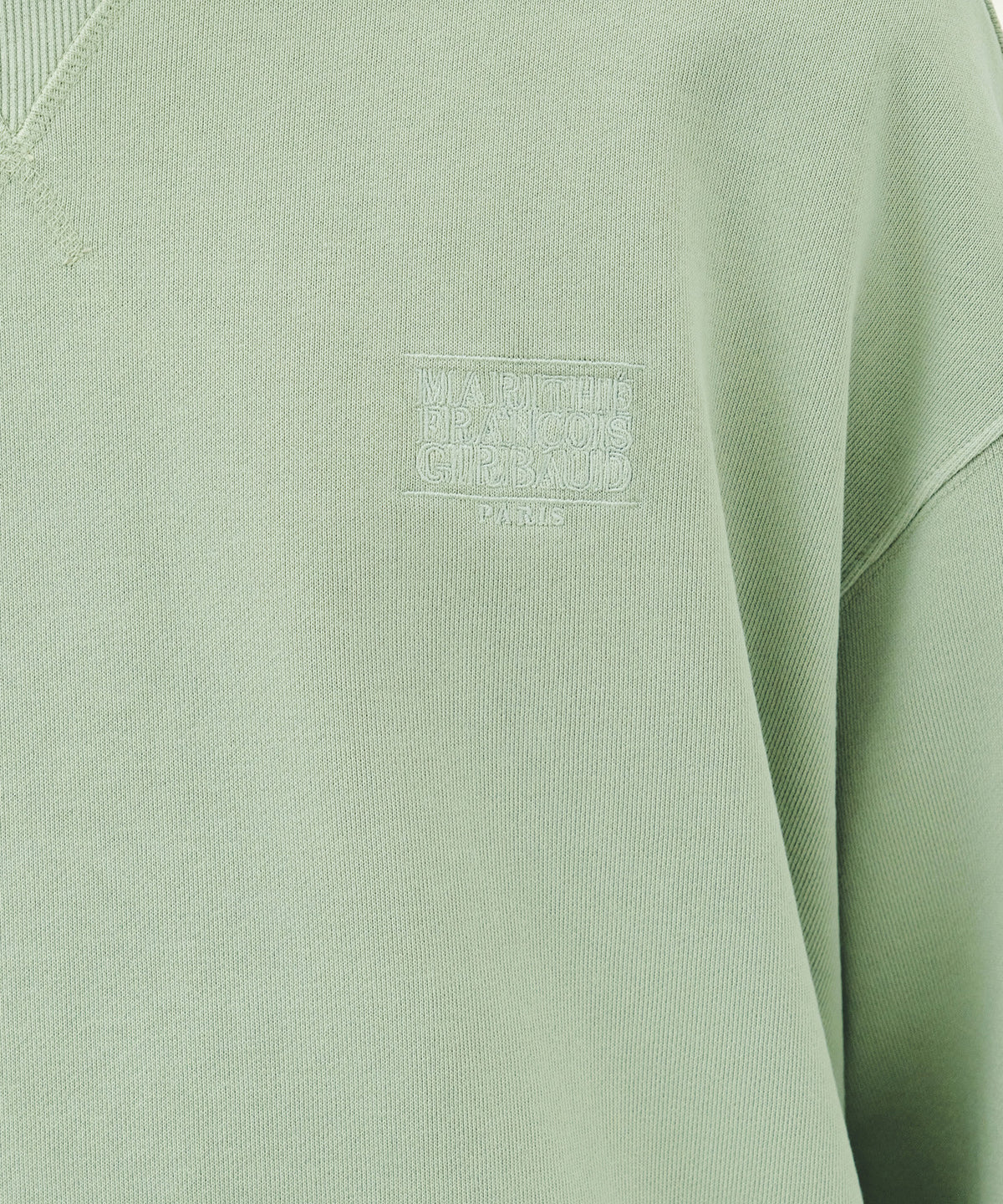 Marithe & Francois Girbaud - Outline Classic Logo Dyeing Oversized Sweatshirt (Mint) product image 4 | TRAB K-Fashion Australia