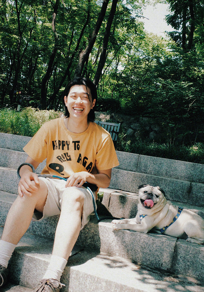 Collect Pieces - Happy To Roll Again T-Shirts (Orange) product image 4 | TRAB K-Fashion Australia